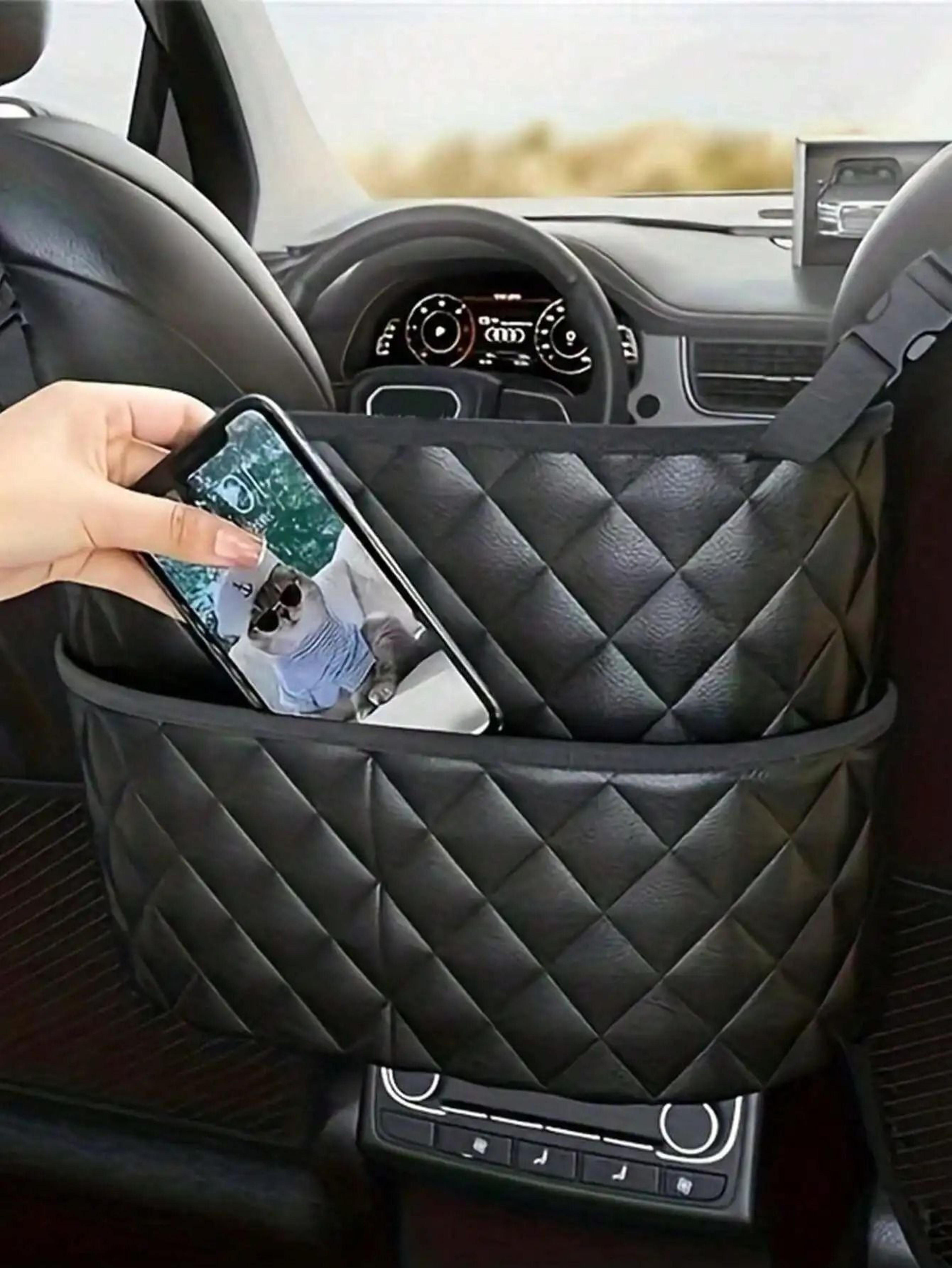 Large Capacity Car Middle Seat Storage Net Organizer Bag 1