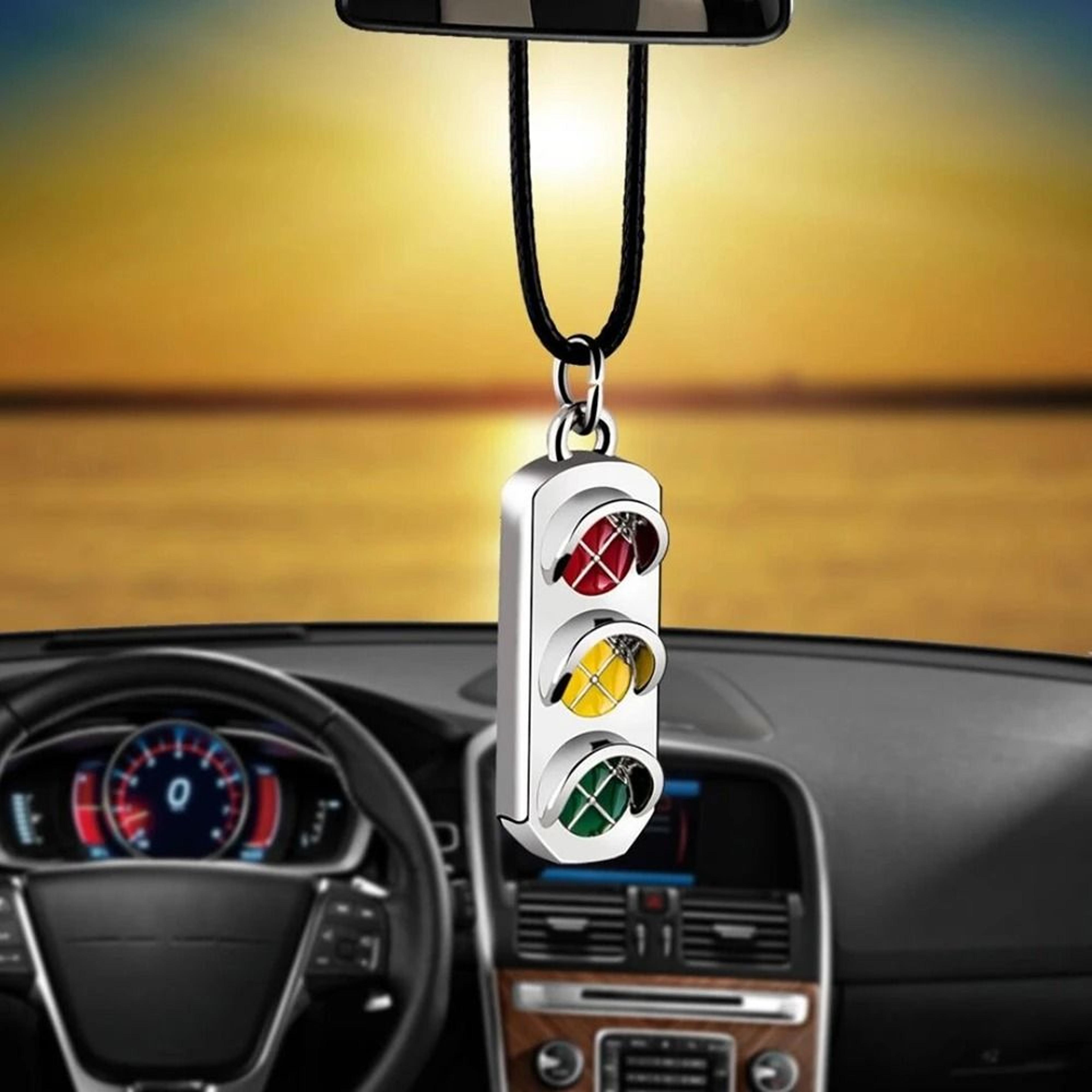 Mini Traffic Light Car Pendant Rear View Mirror Hanging Ornament 0