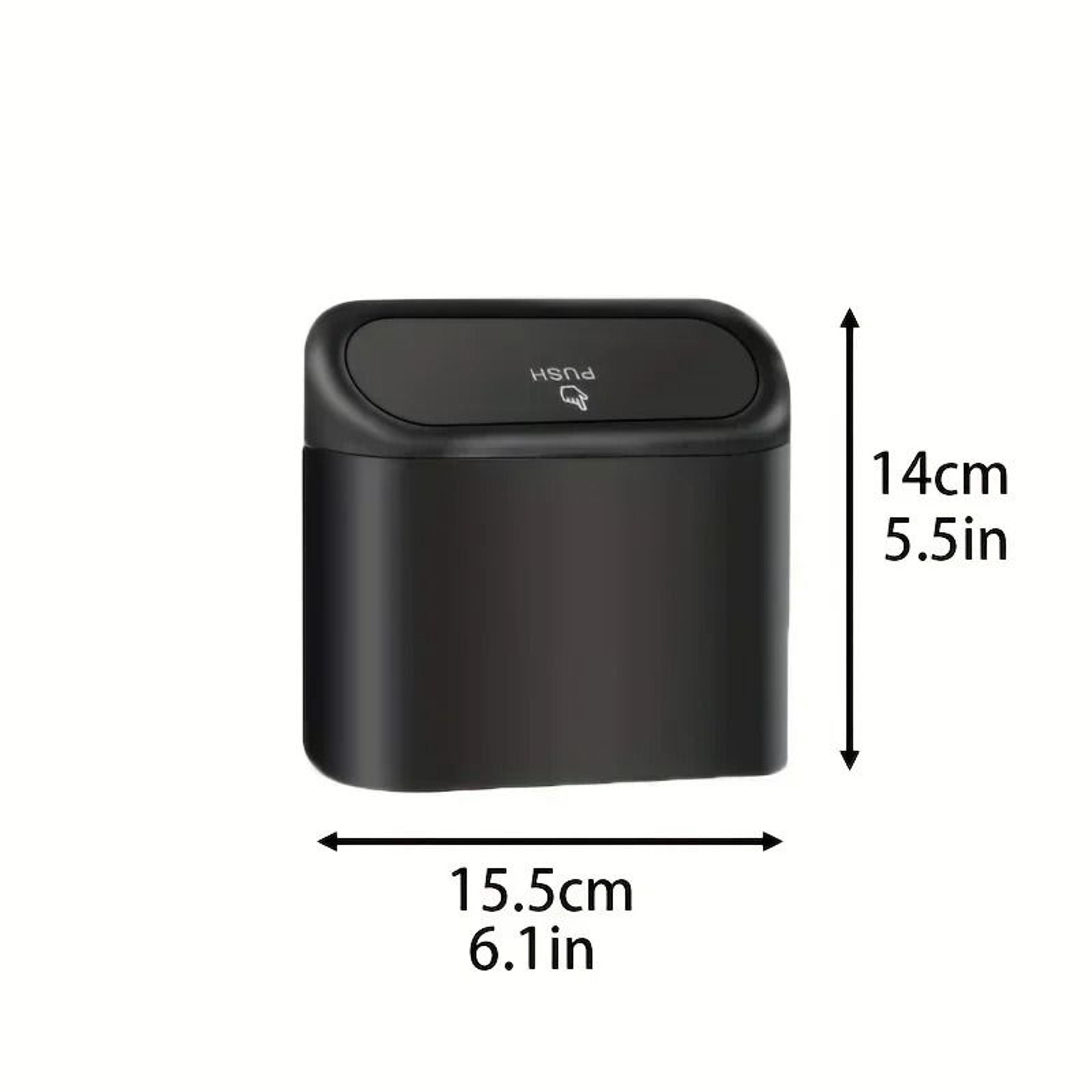 Universal Car Clamshell Hanging Trash Bin With Press Lid Storage Box 5