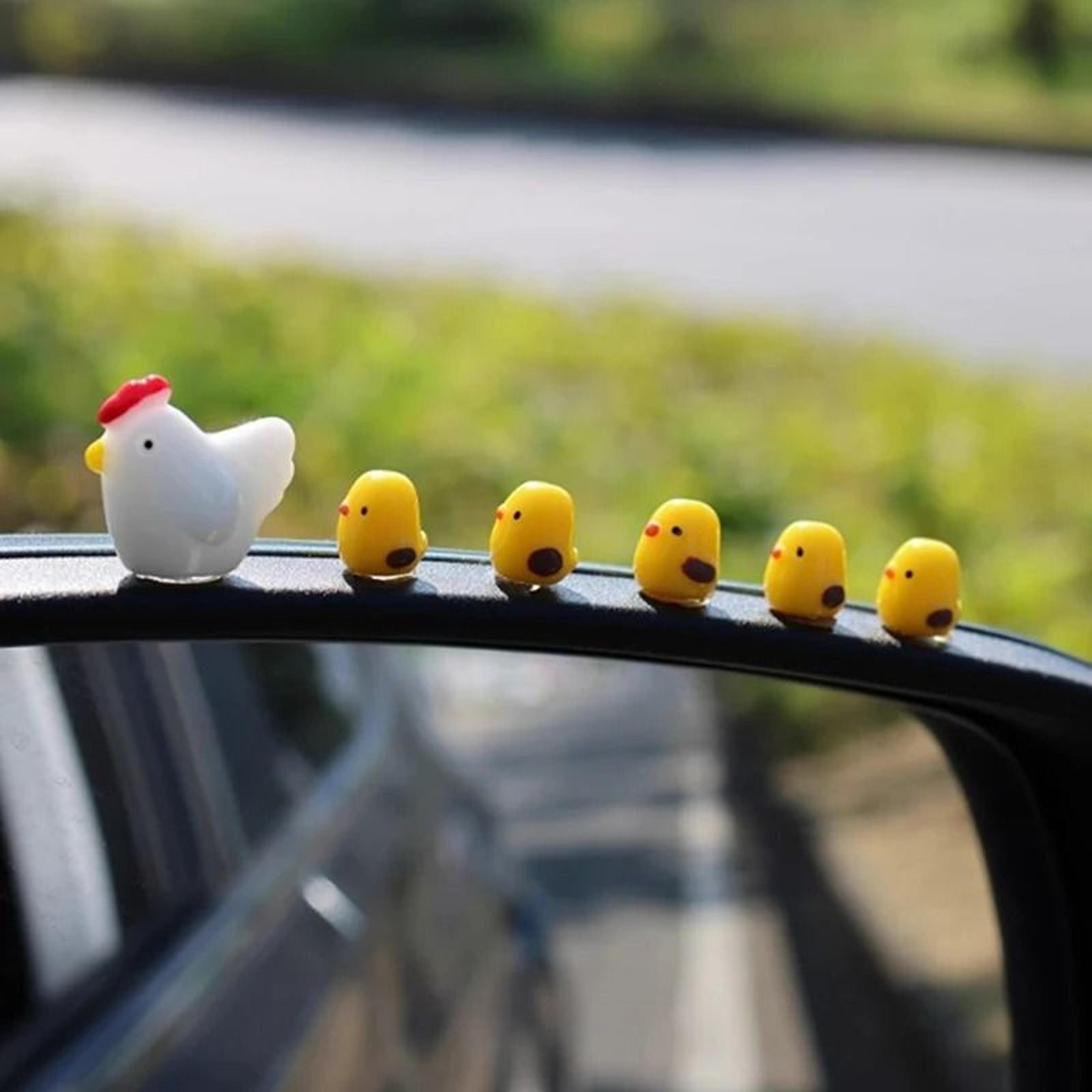 Cute Mini Chicken Dashboard Ornament Set 1