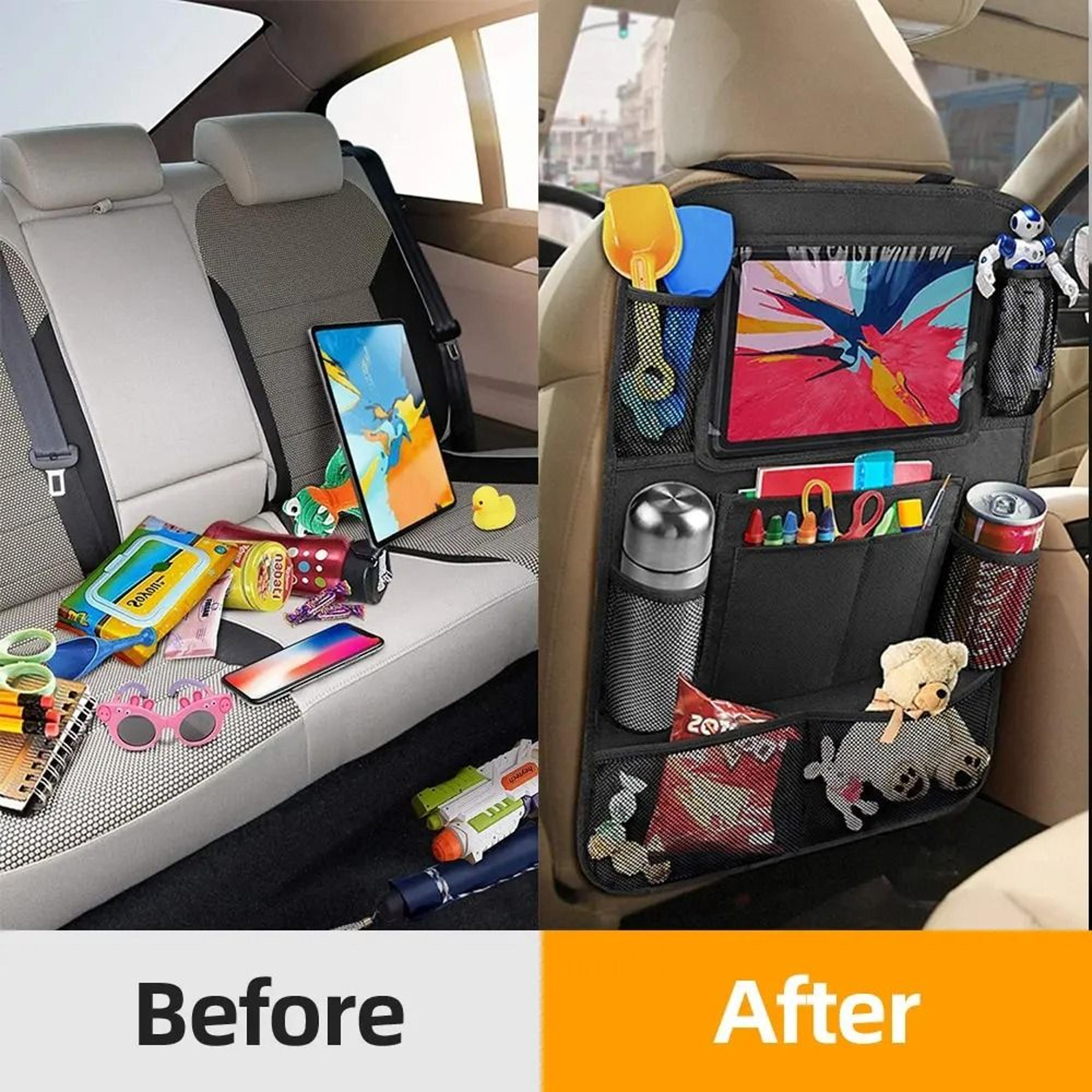 Universal Car Back Seat Organizer With Touch Screen Tablet Holder 3