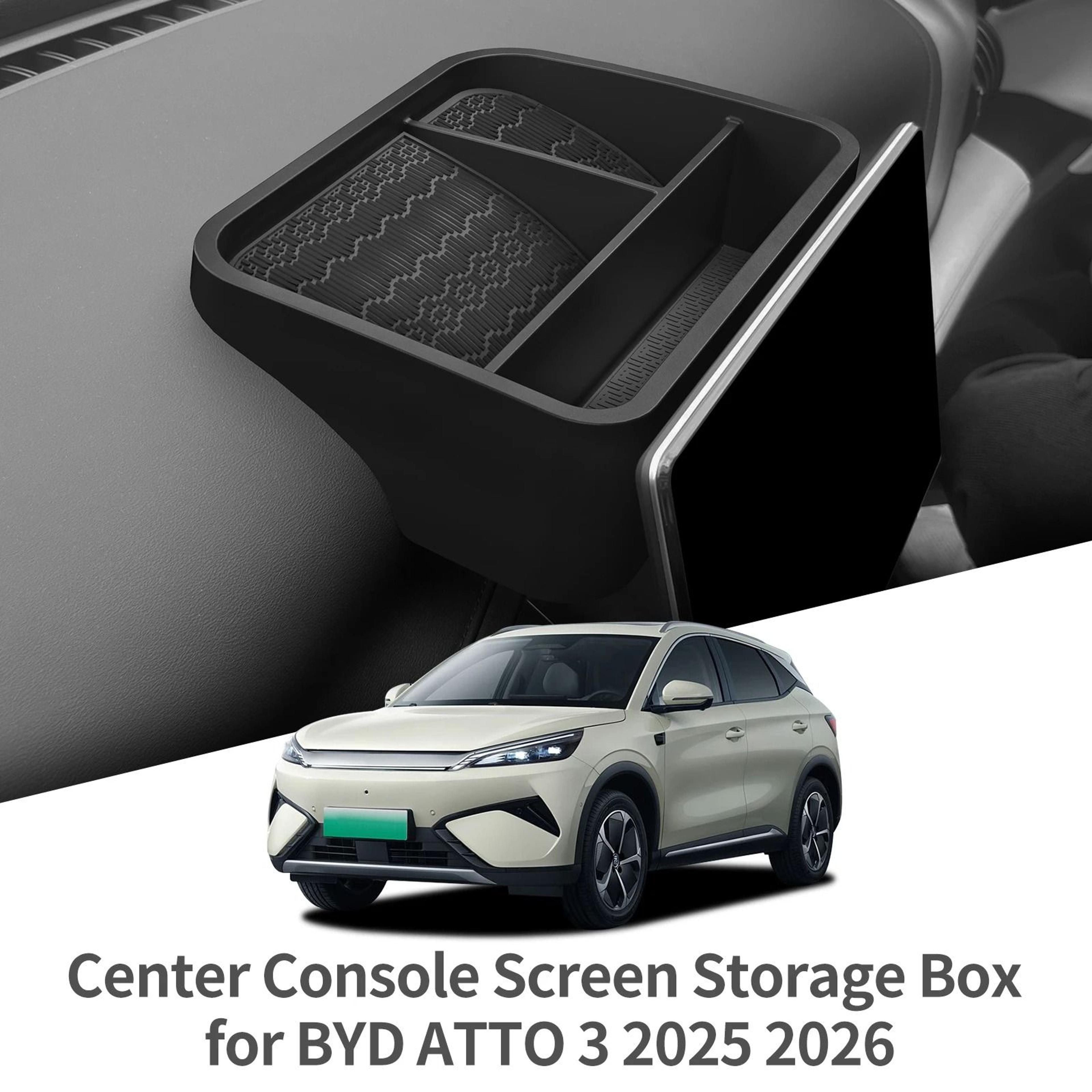 byd atto 3 dashboard storage tray organizer for yuan plus 2025-2026 screen rear storage box