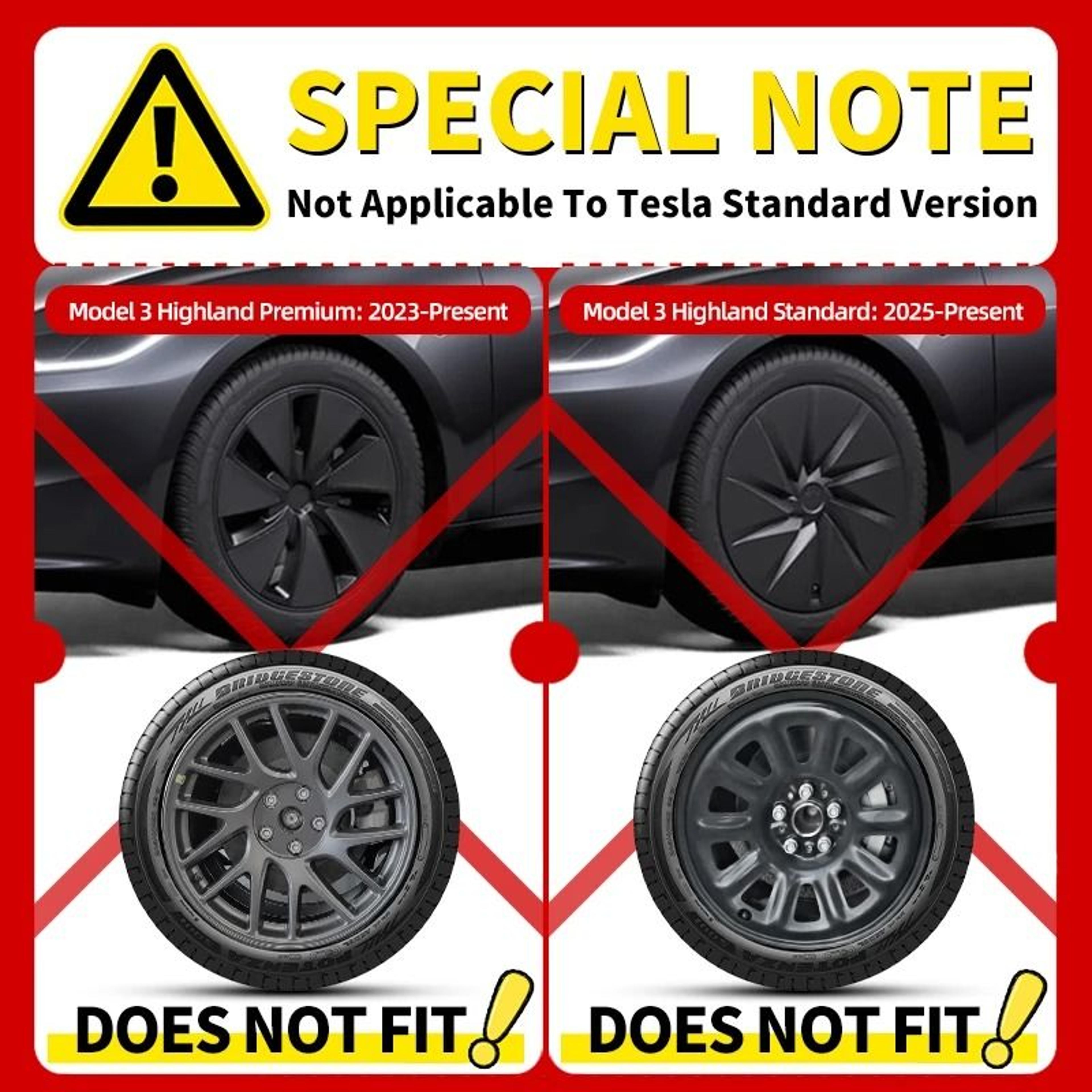 18Inch Arachnid Style Wheel Cover Set For Tesla Model 3 3