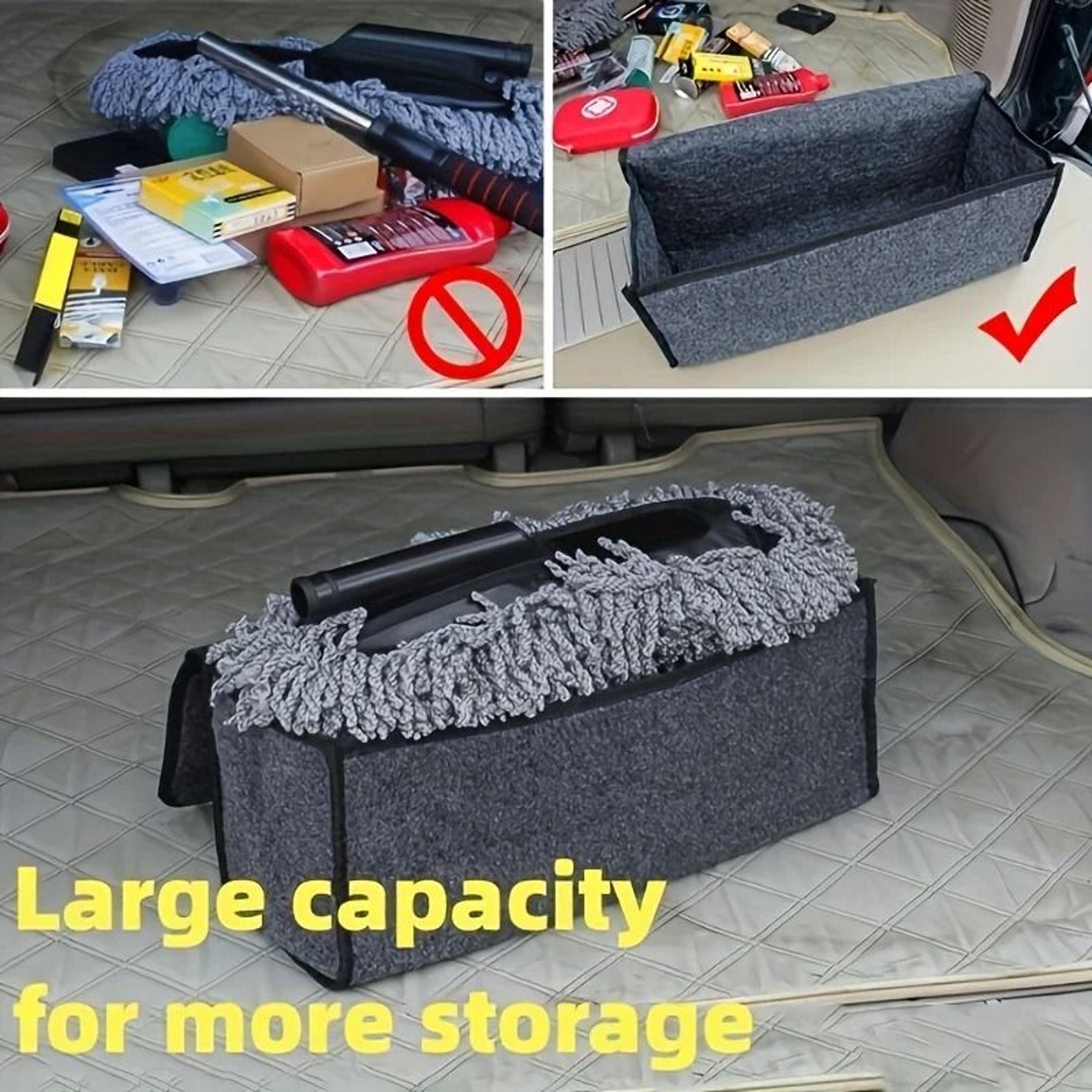 Large Soft Felt Car Trunk Organizer Storage Bag For Tools Groceries  Travel Essentials 1
