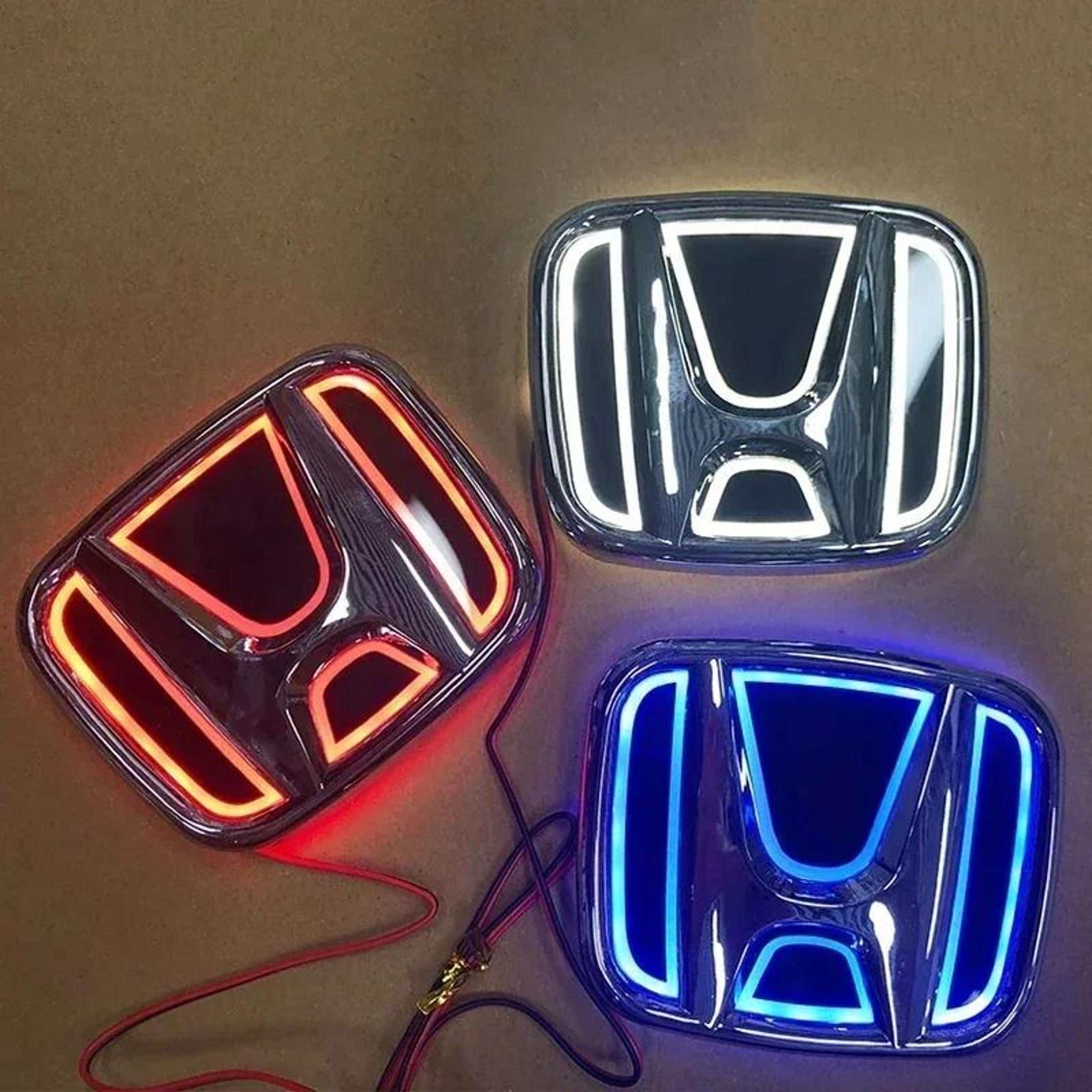 5d led honda rear emblem light badge sticker for civic, accord, cr-v & more