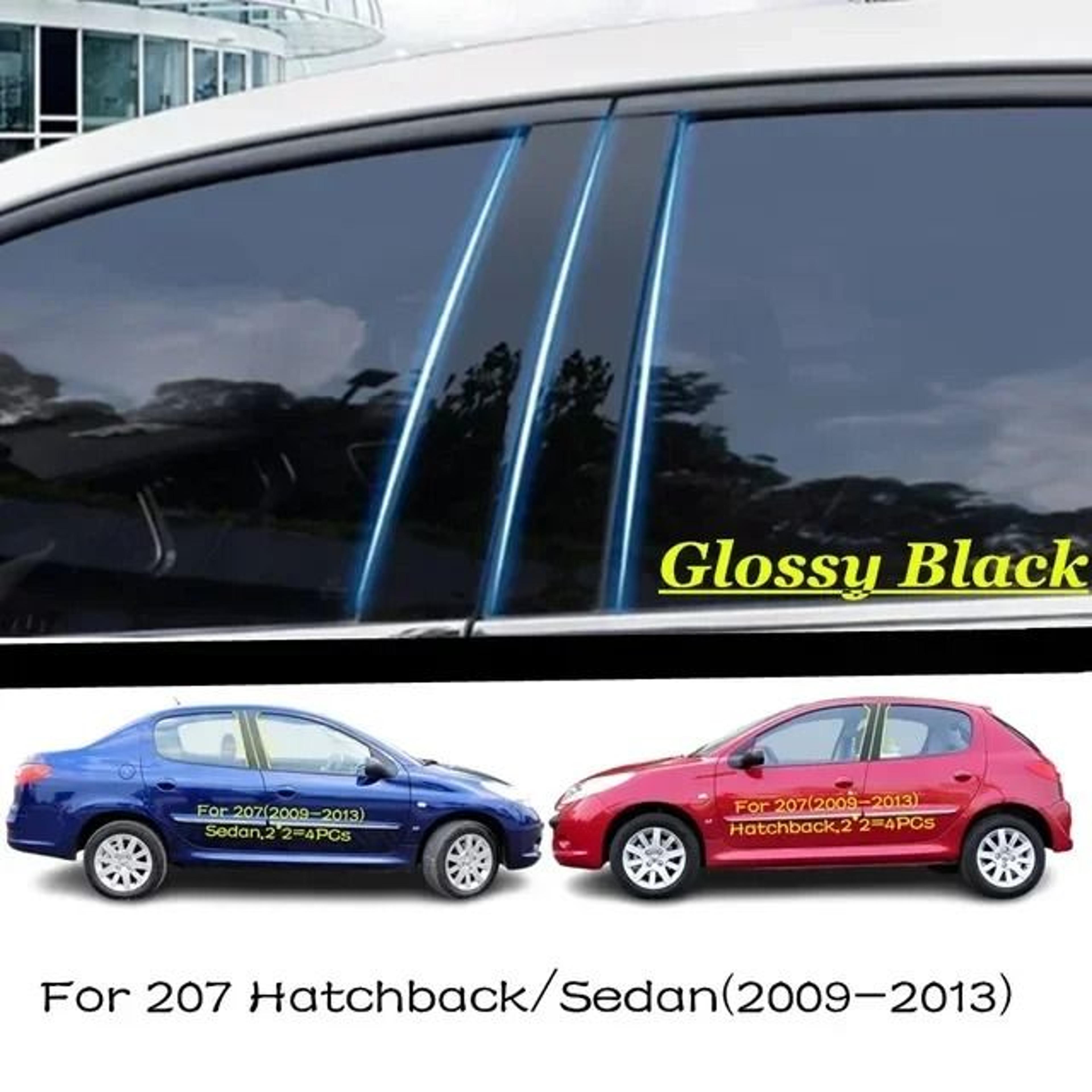 Gloss Black Window Pillar Trim Stickers For Peugeot  Citroen Models 12