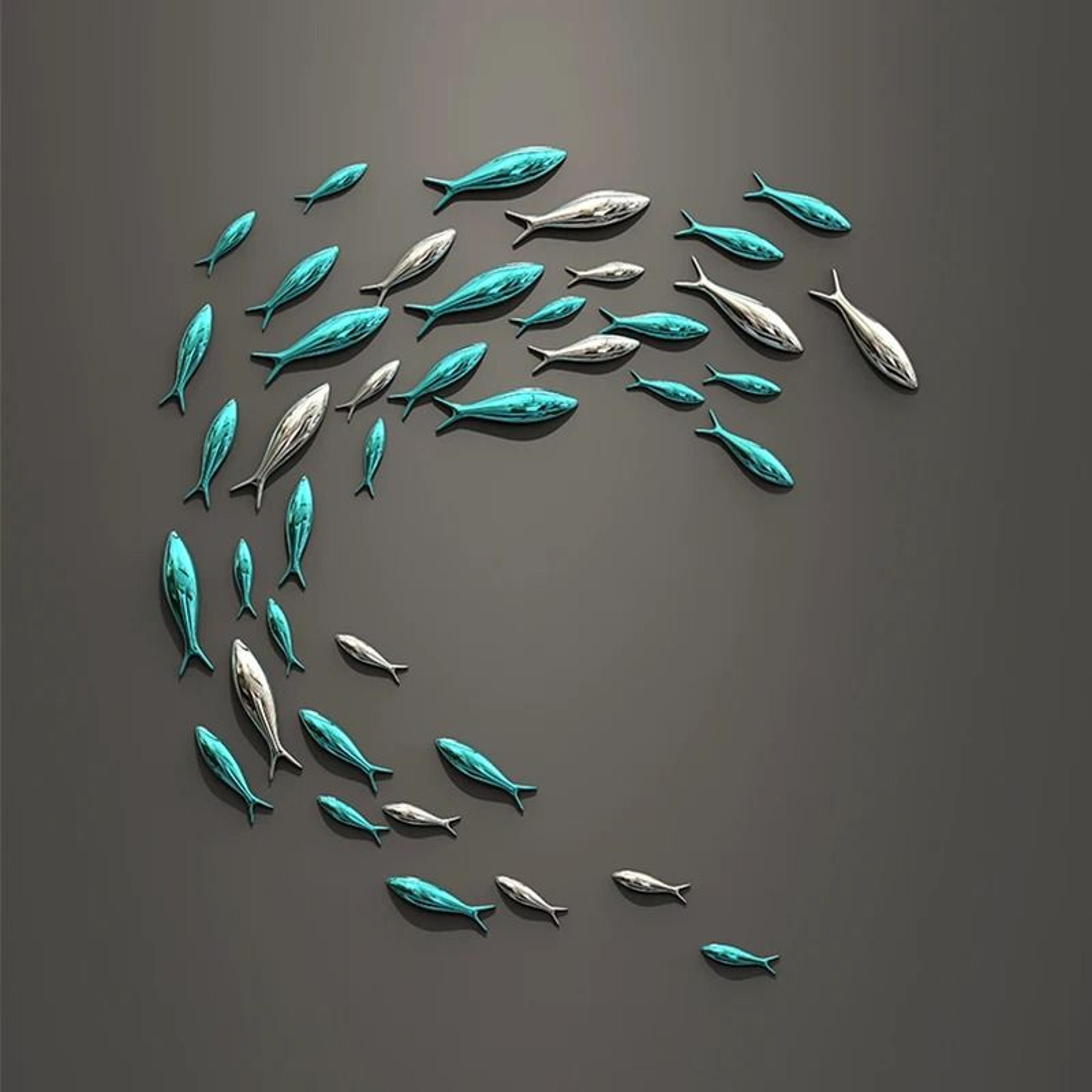 3D Electroplated Fish Wall Decoration Pendant 1