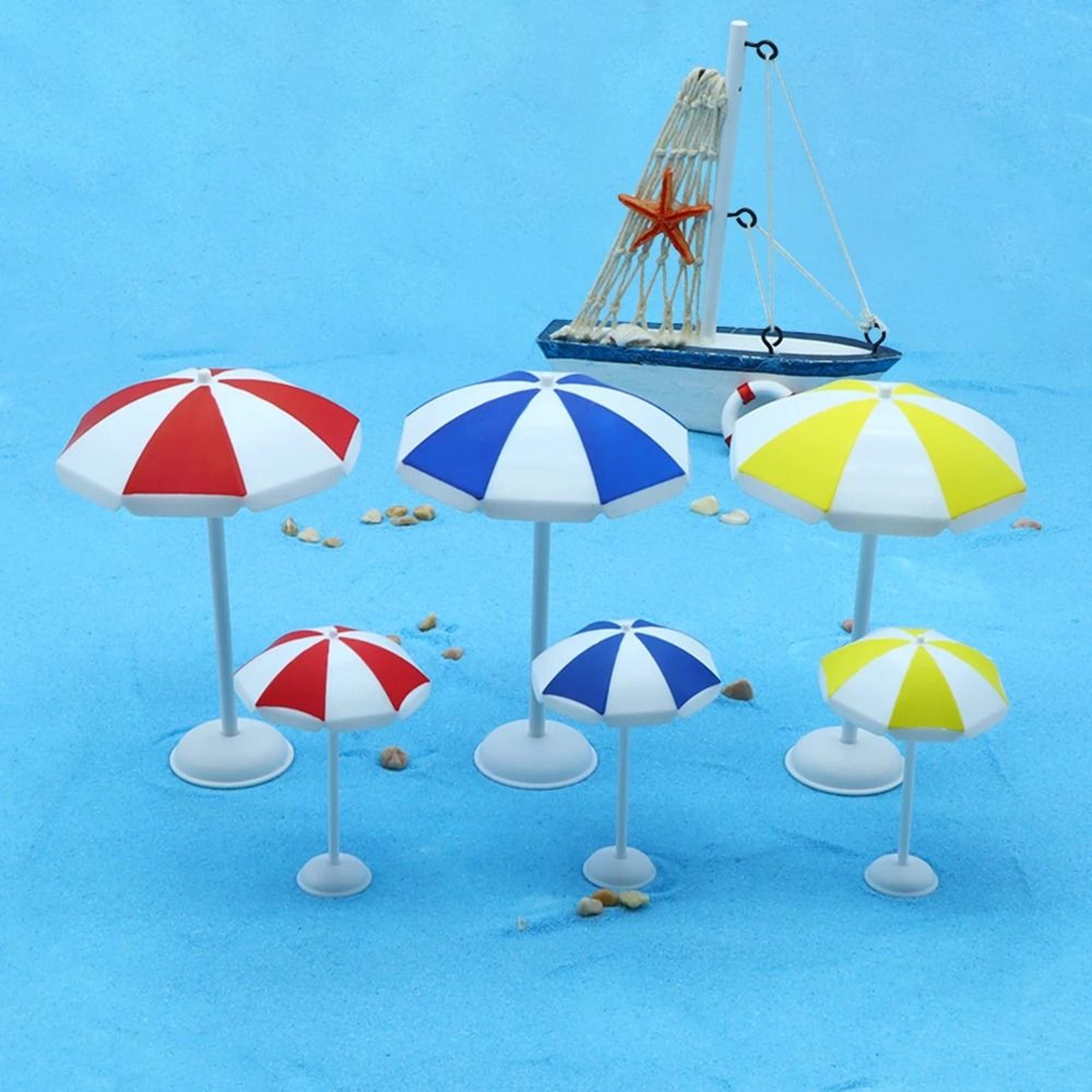 mini beach umbrella dollhouse decor for diy crafts & ocean scene displays