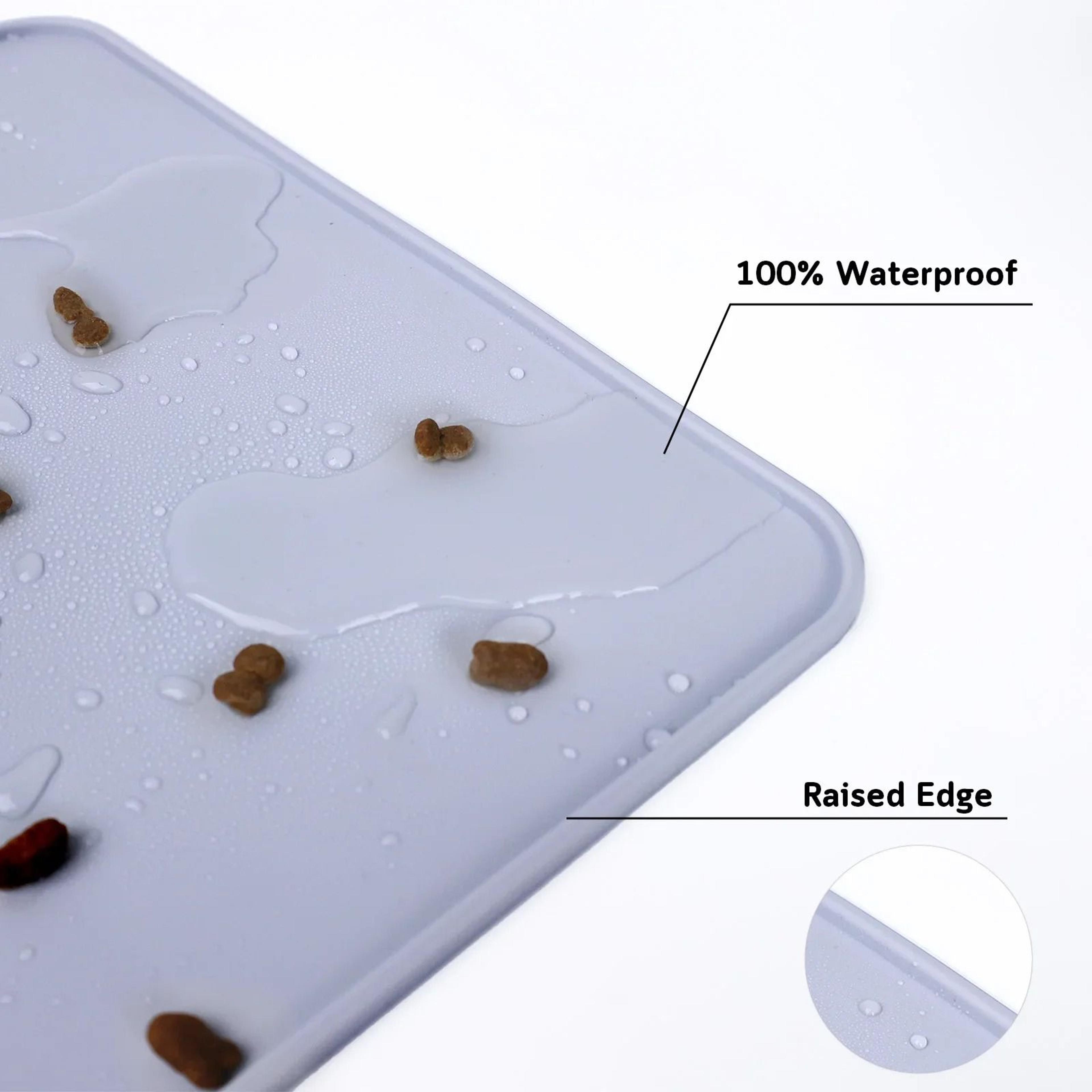 Waterproof Silicone Pet Feeding Mat For Cats  Dogs With Raised Edge 5