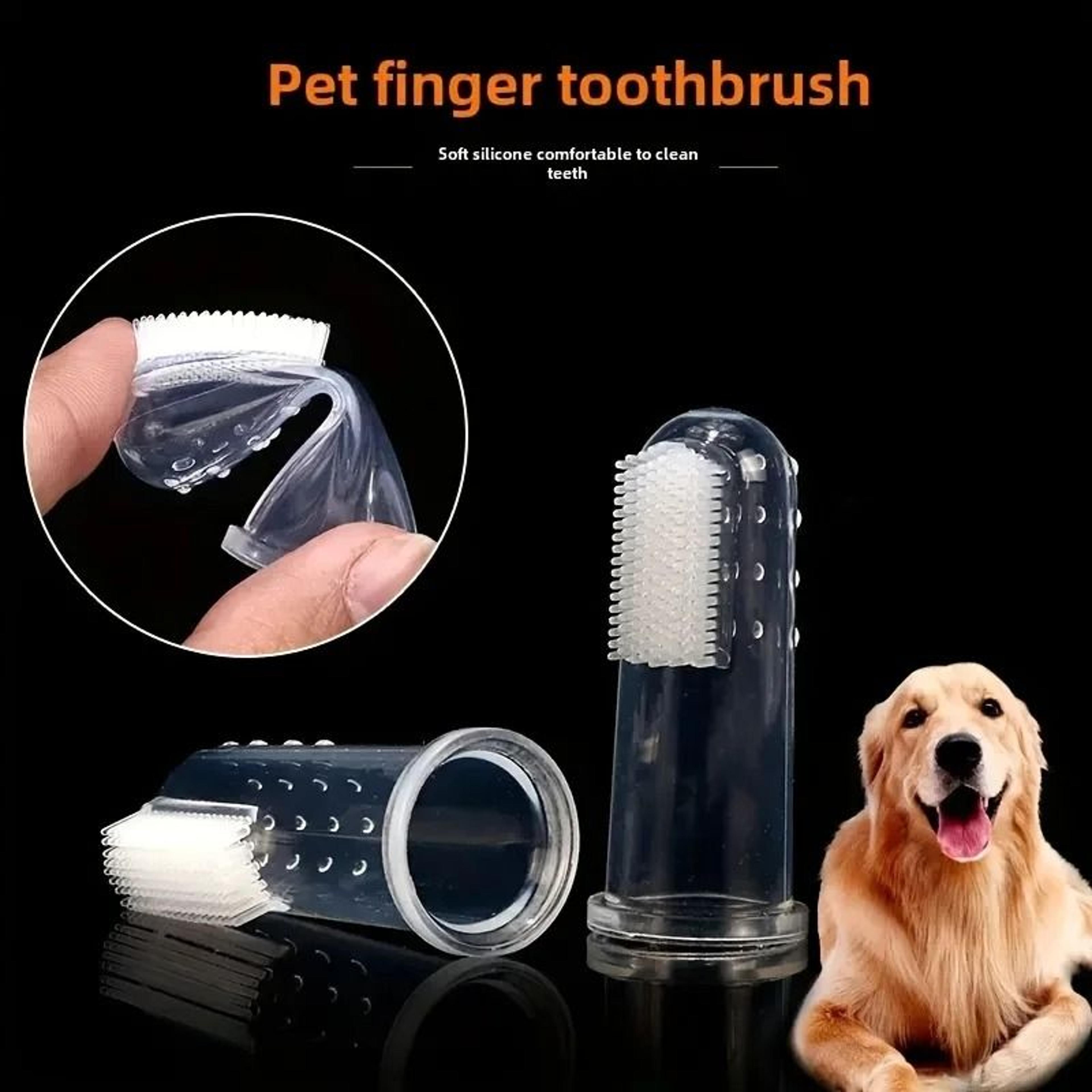 Soft Silicone Finger Pet Toothbrush For Dogs  Cats Dental Care 3