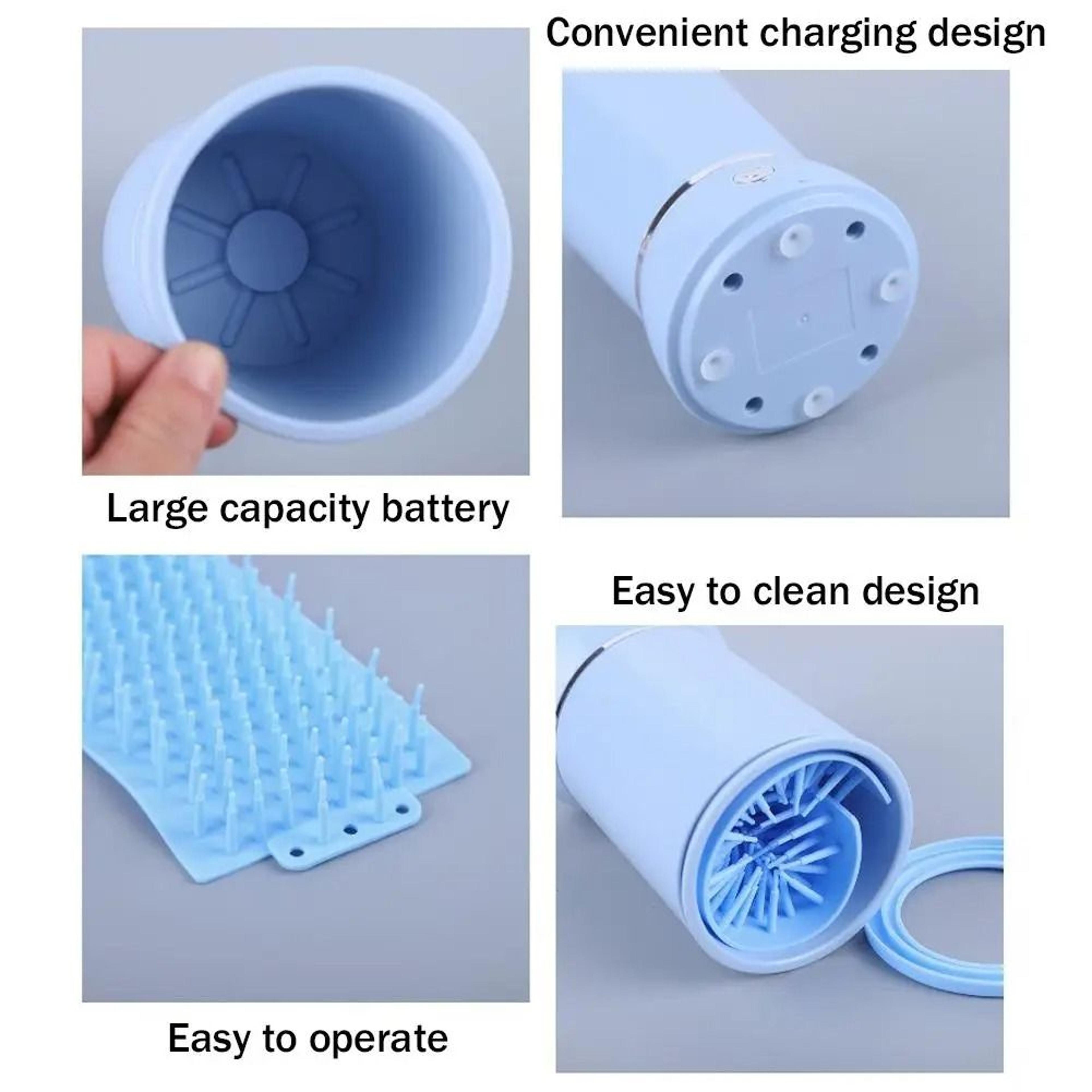 USB Rechargeable Automatic Dog Paw Cleaner And Pet Paw Massager 4
