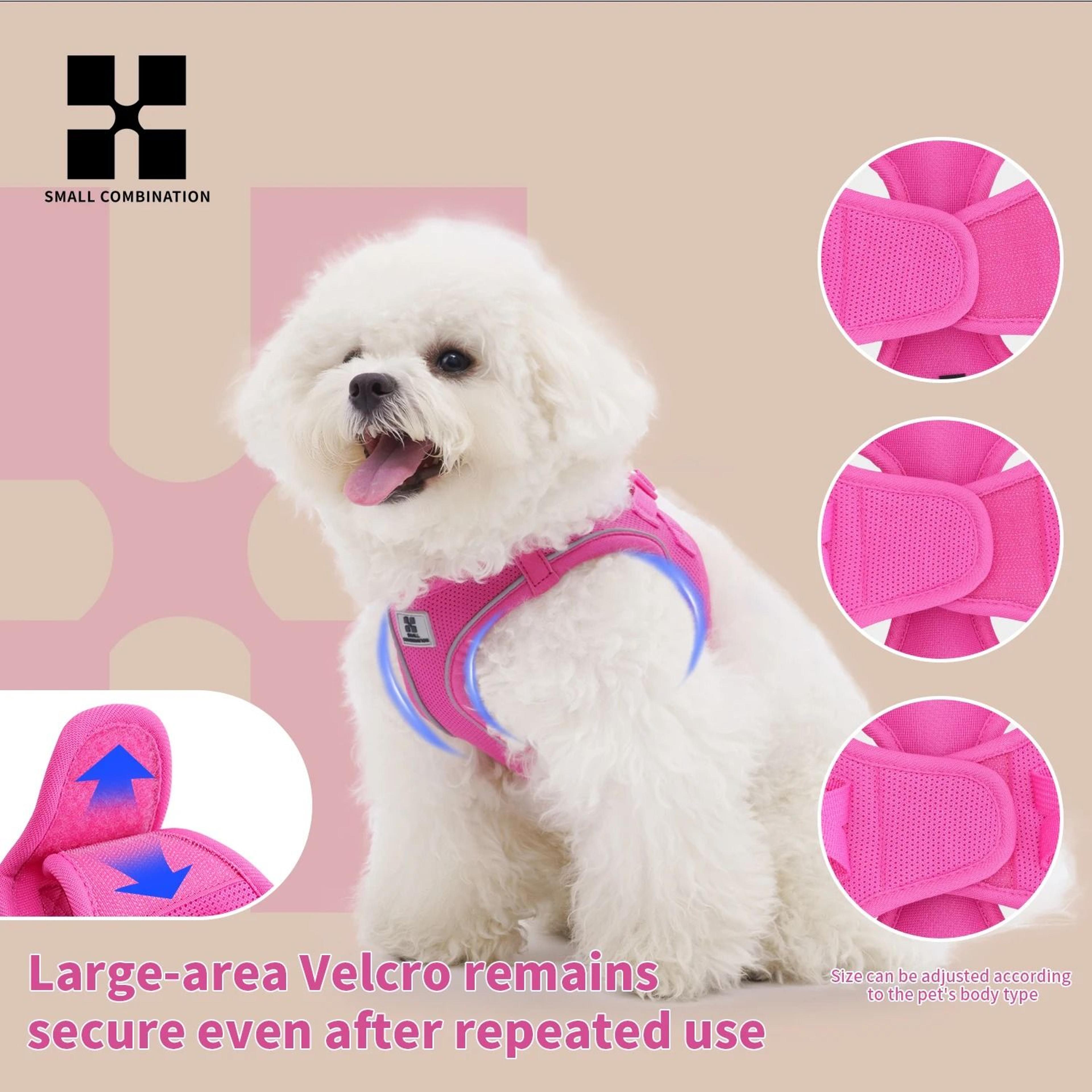 Adjustable Reflective Dog Harness  Leash Set For Small  Medium Pets 2