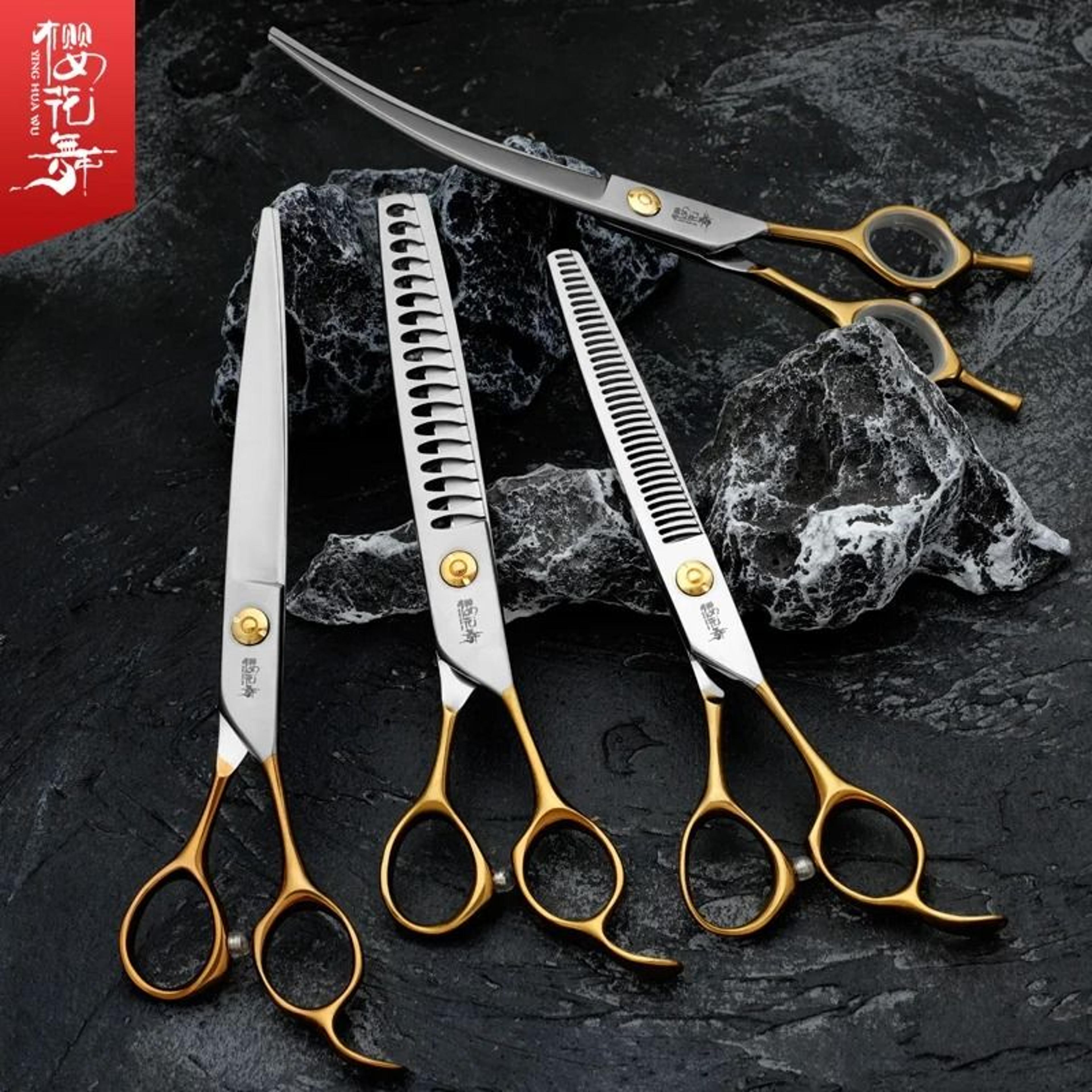 Sakura Dance 440C Professional Dog Grooming Scissors Set 3