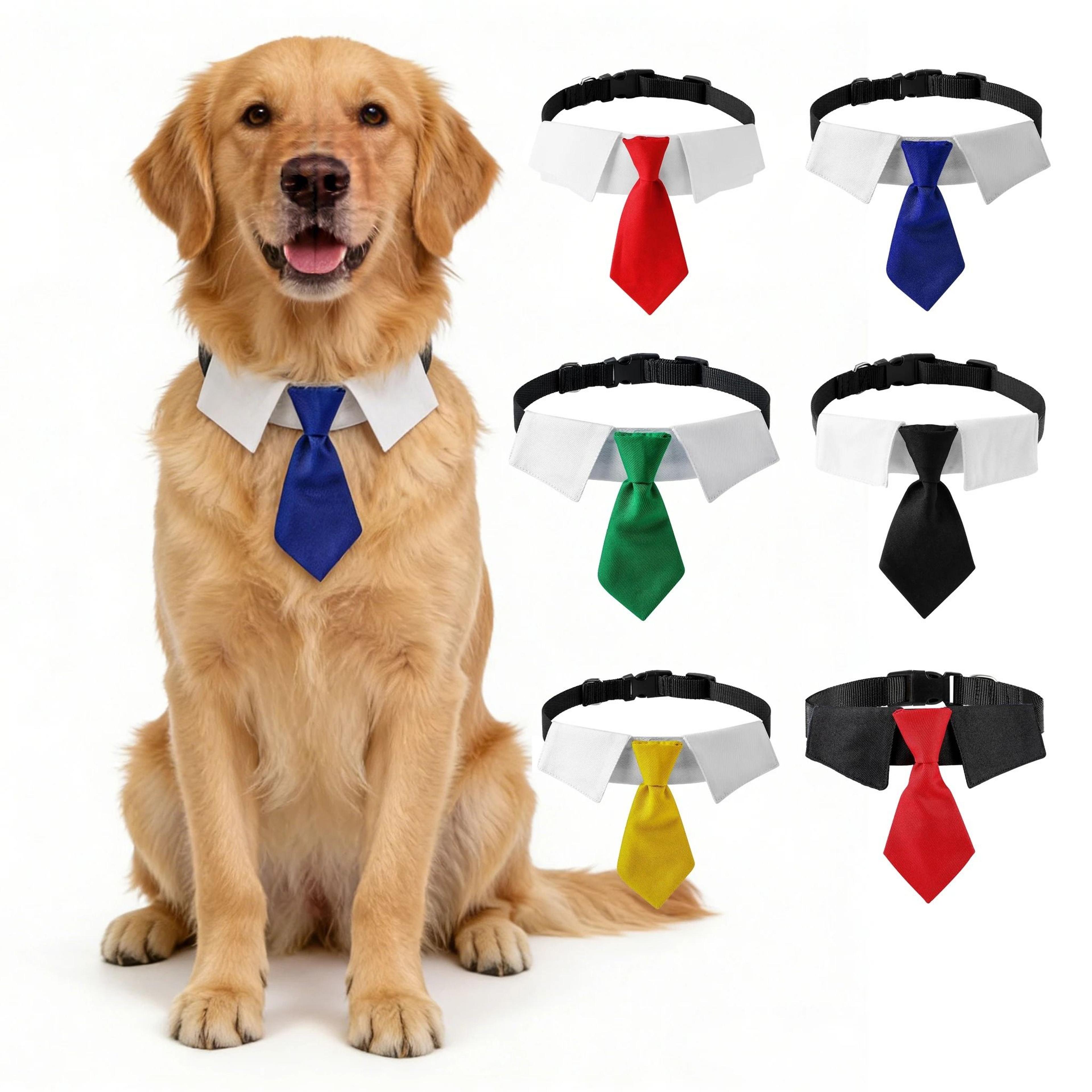 elegantpaws dog wedding suit collar with necktie