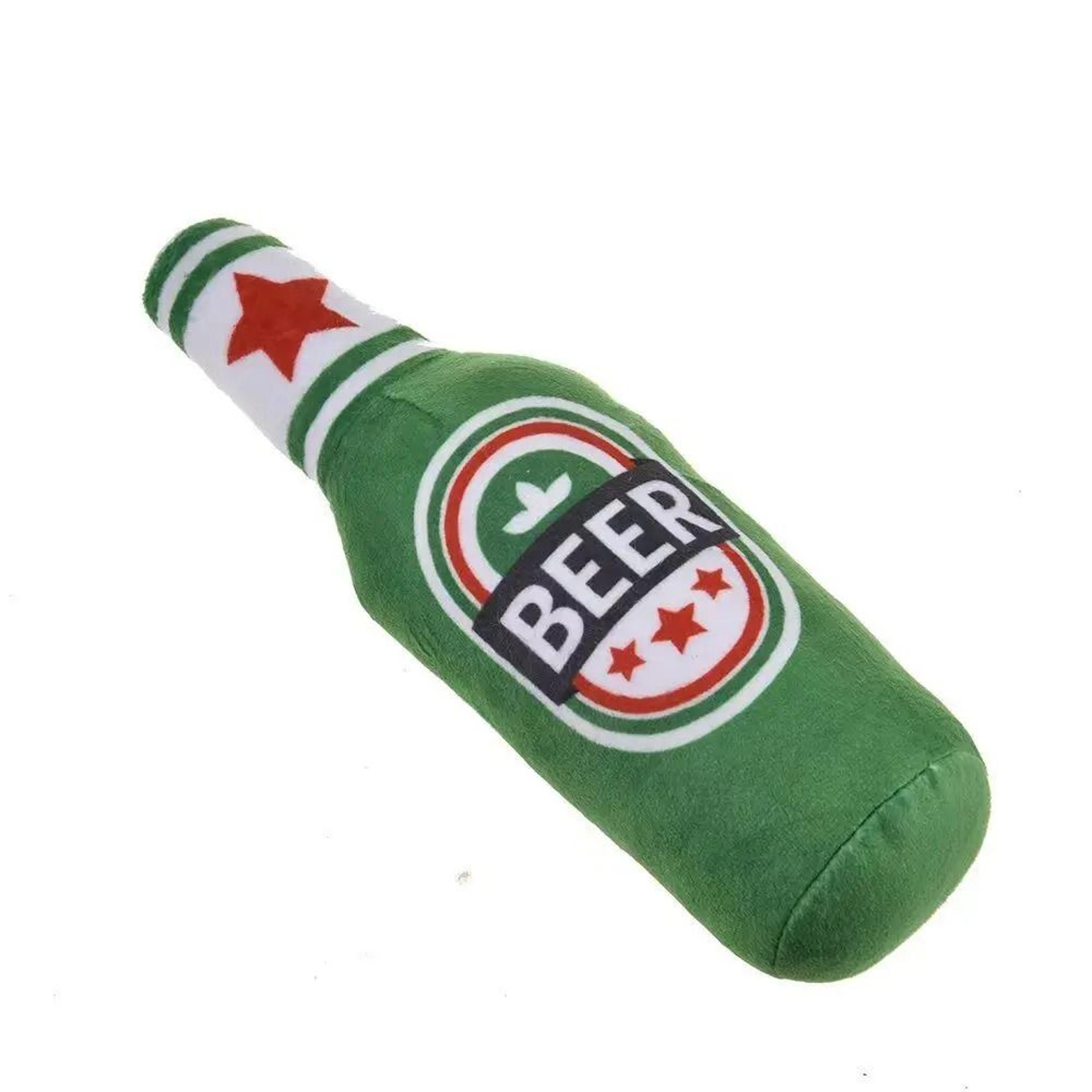 BarkBrew Squeaky Beer Bottle Plush Dog Toy 9