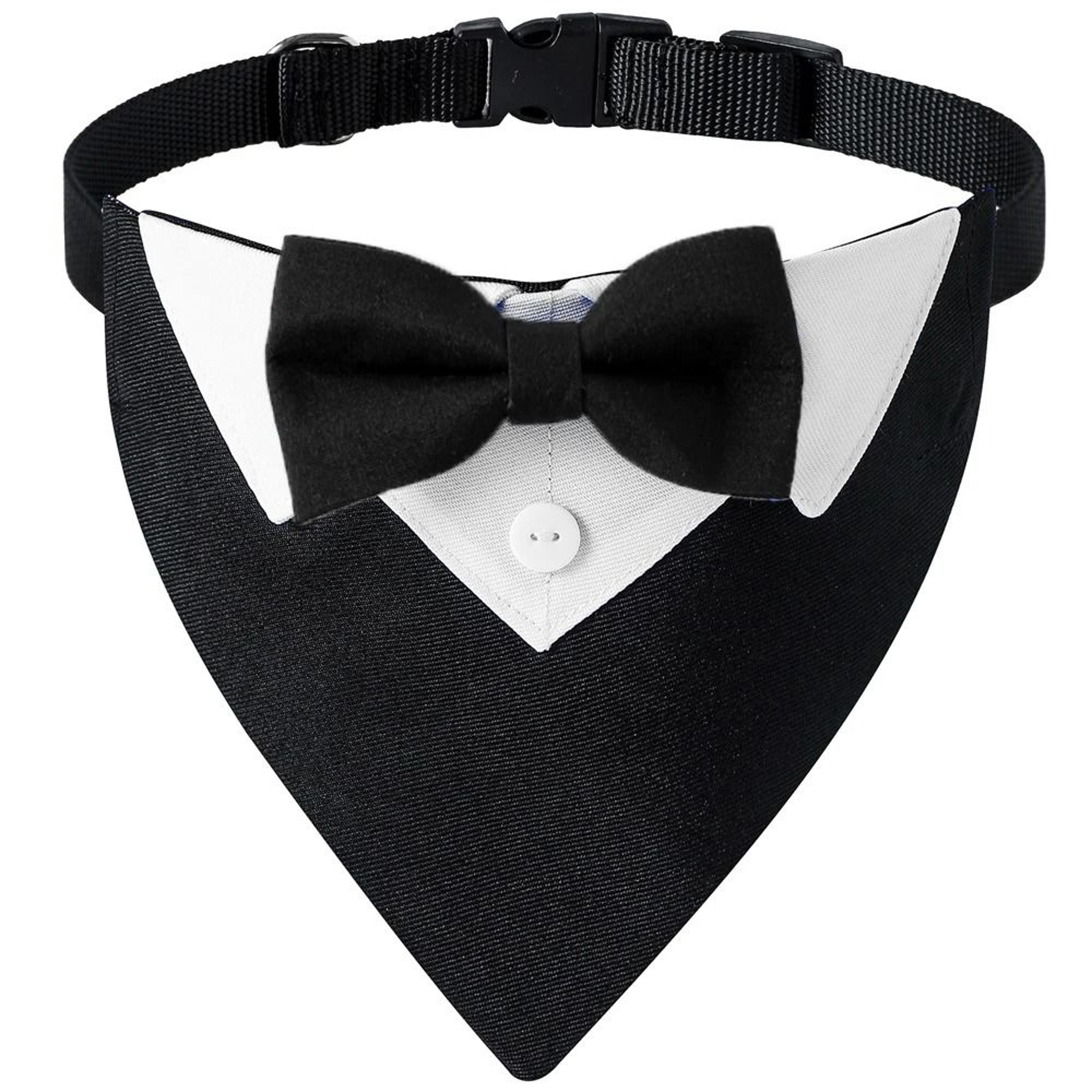 Sucado Bow Tie Tuxedo Dog Collar Bandana For Weddings  Parties 9