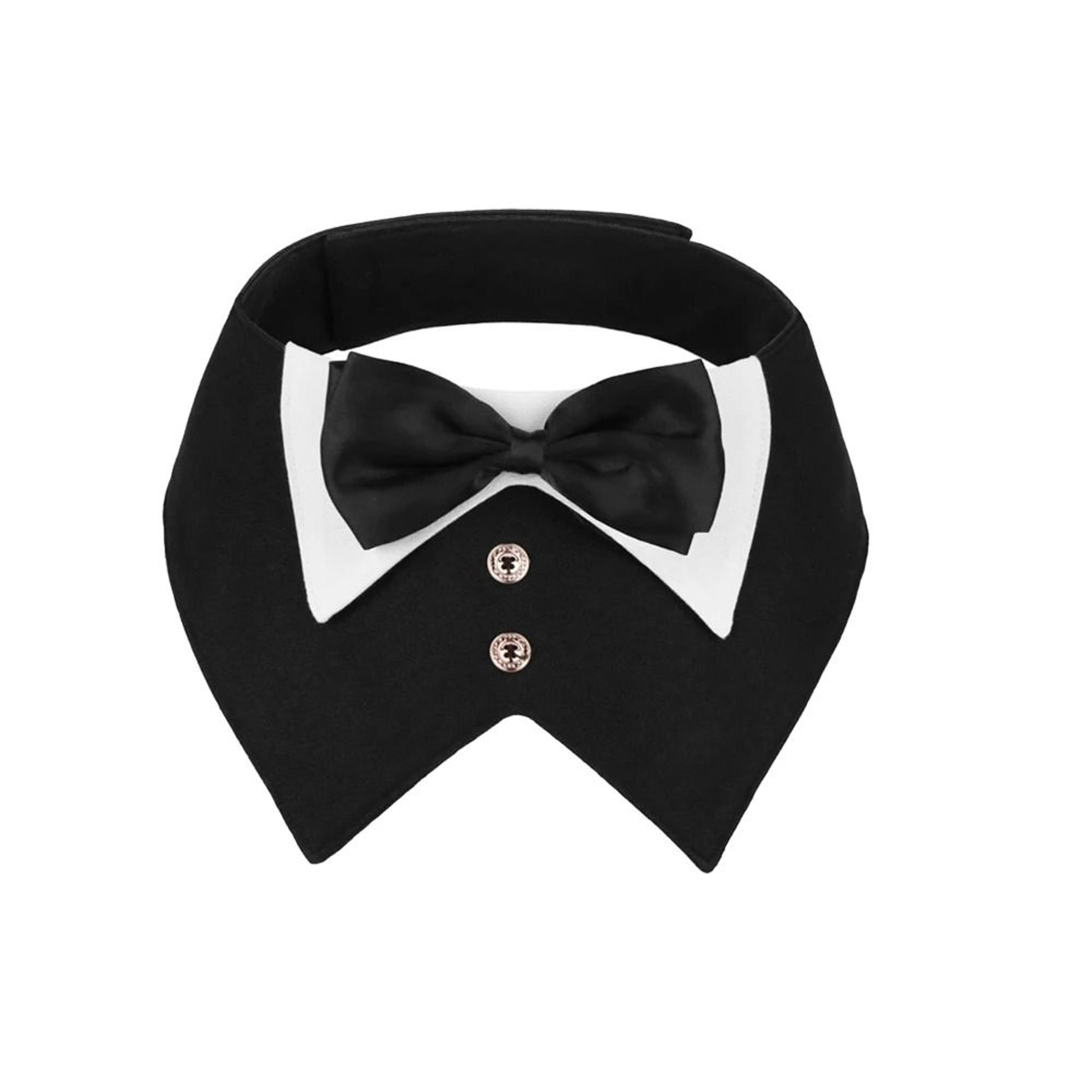 Formal Dog Tuxedo Bandana Collar With Bow Tie For Weddings  Parties 6