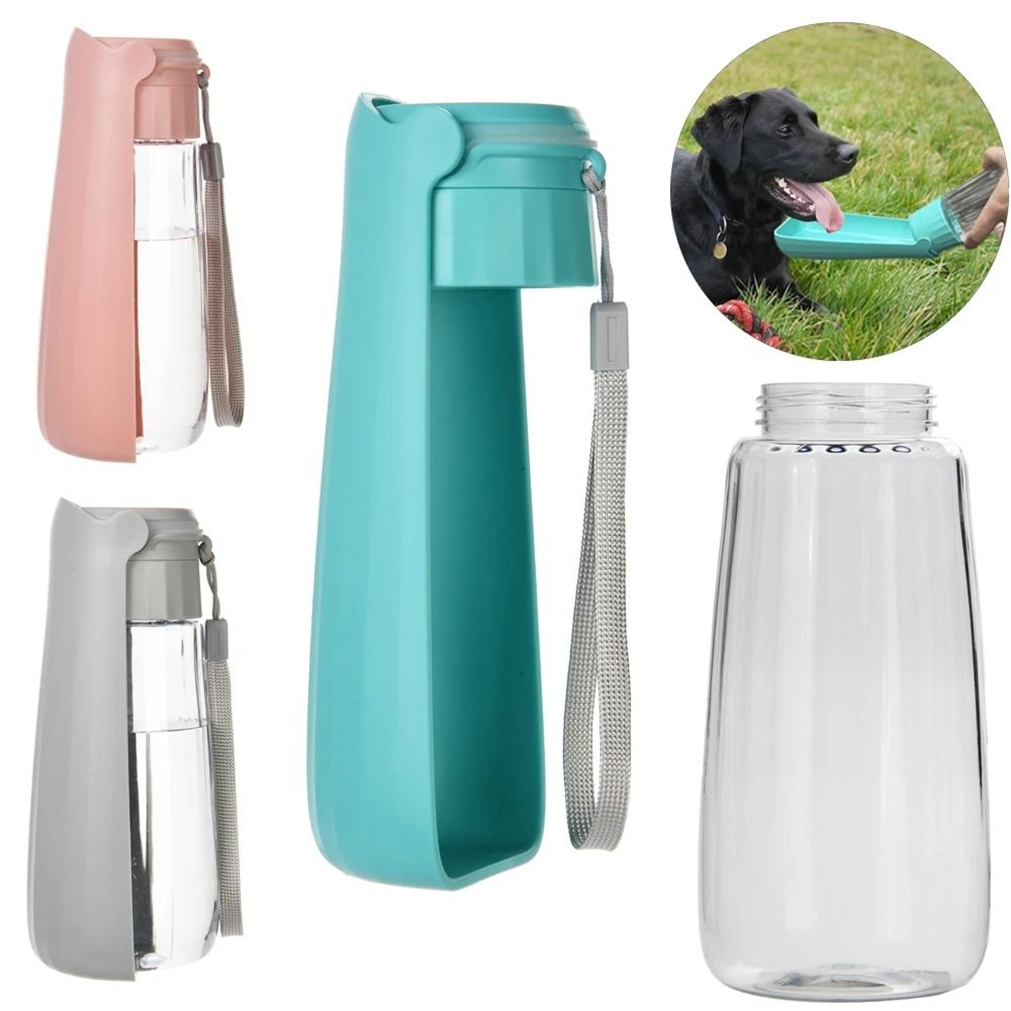 portable leak-proof dog water bottle with built-in drinking bowl