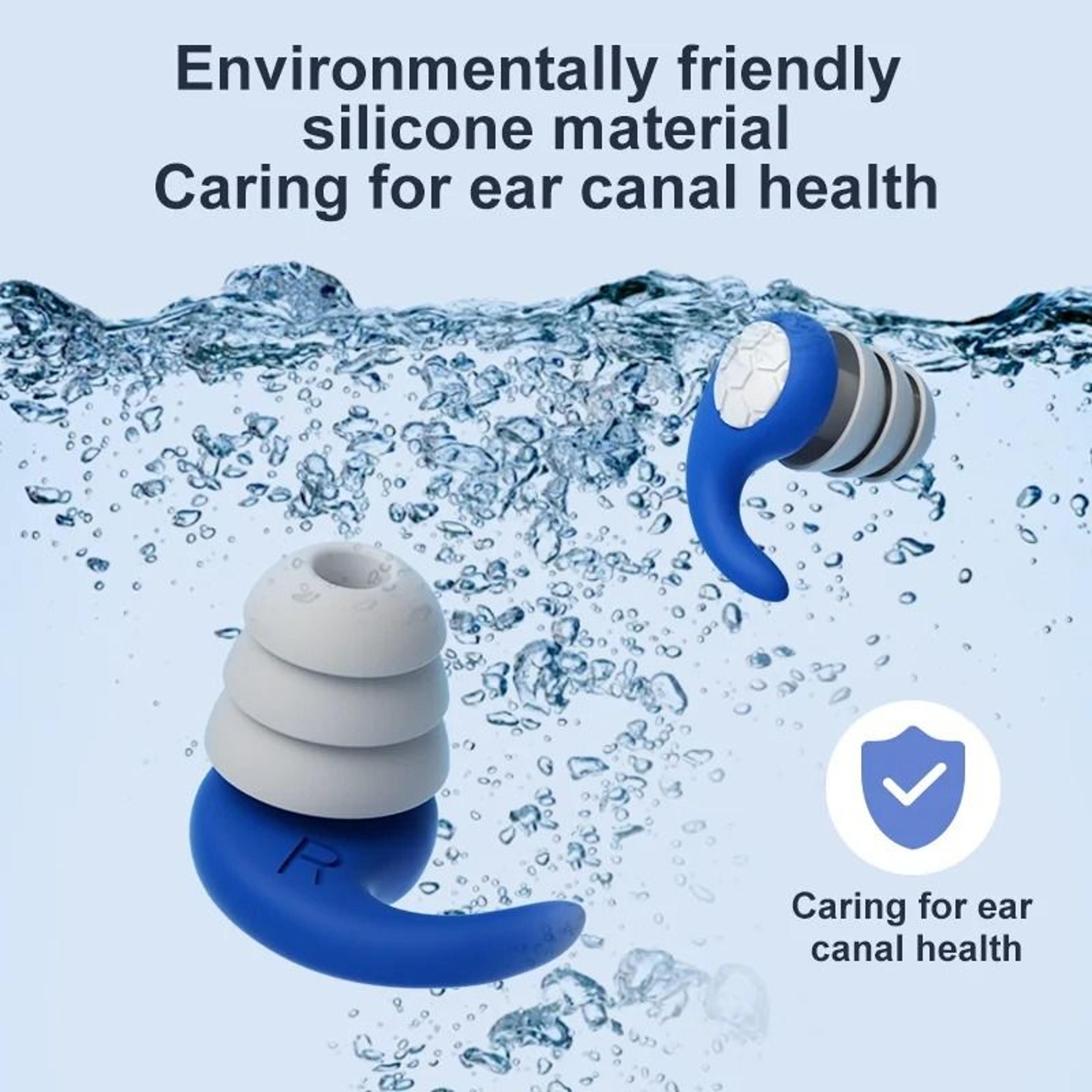 Reusable Waterproof Ear Plugs For Sleeping Swimming  Noise Reduction 3
