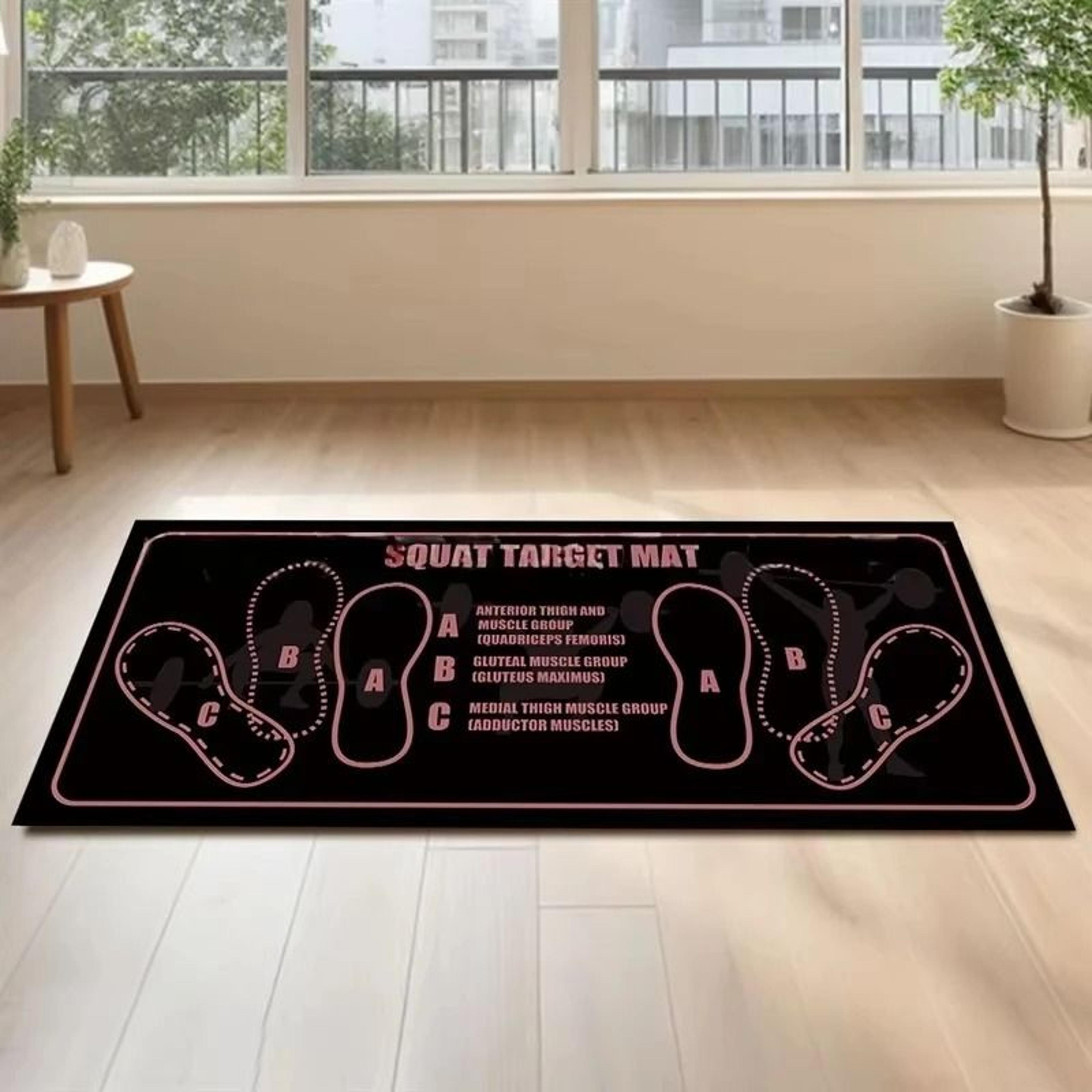 NonSlip TwoColor Squat Mat For Home Workouts  Floor Exercise 8