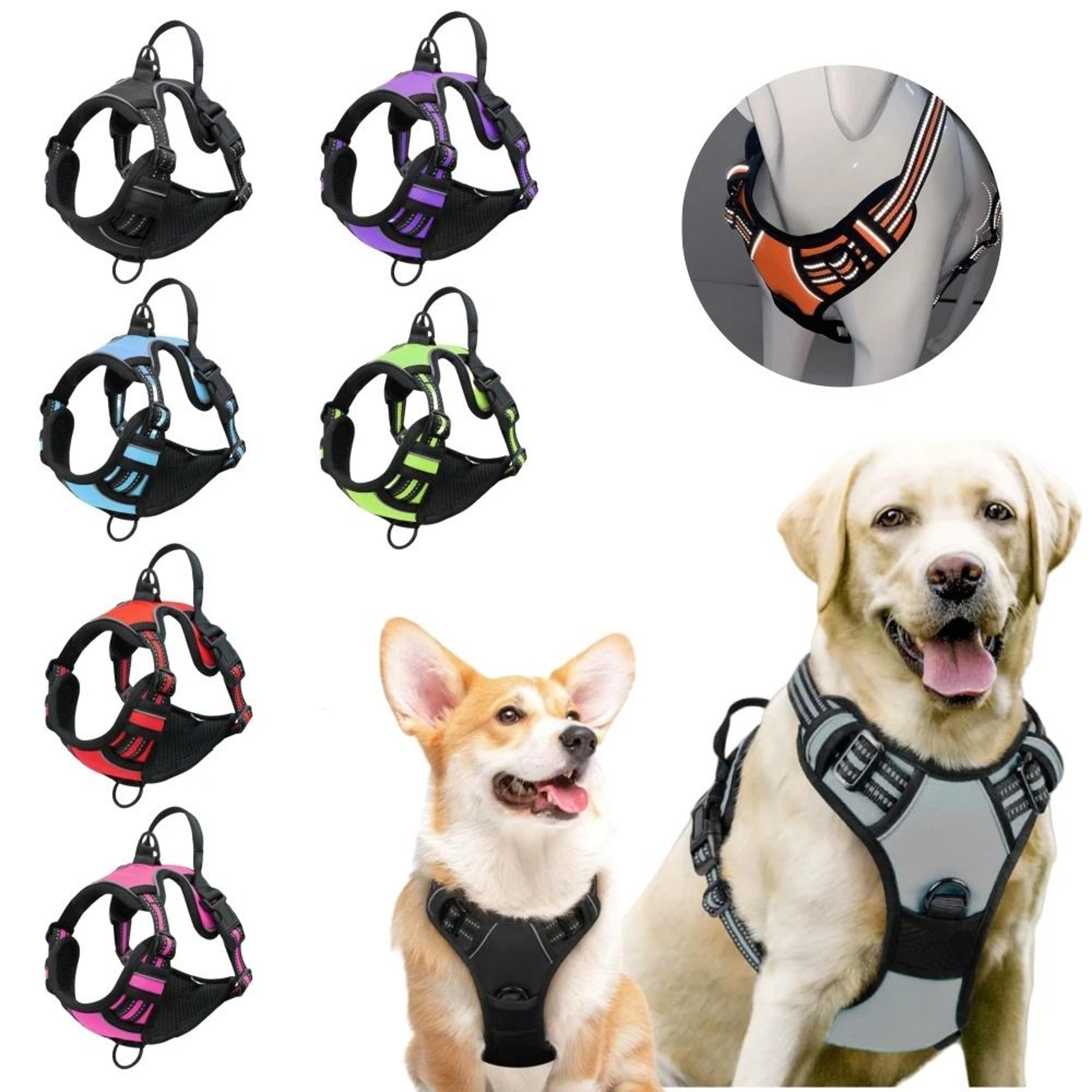 Heavy Duty No Pull Reflective Dog Harness With Control Handle For Medium  Large Dogs 0