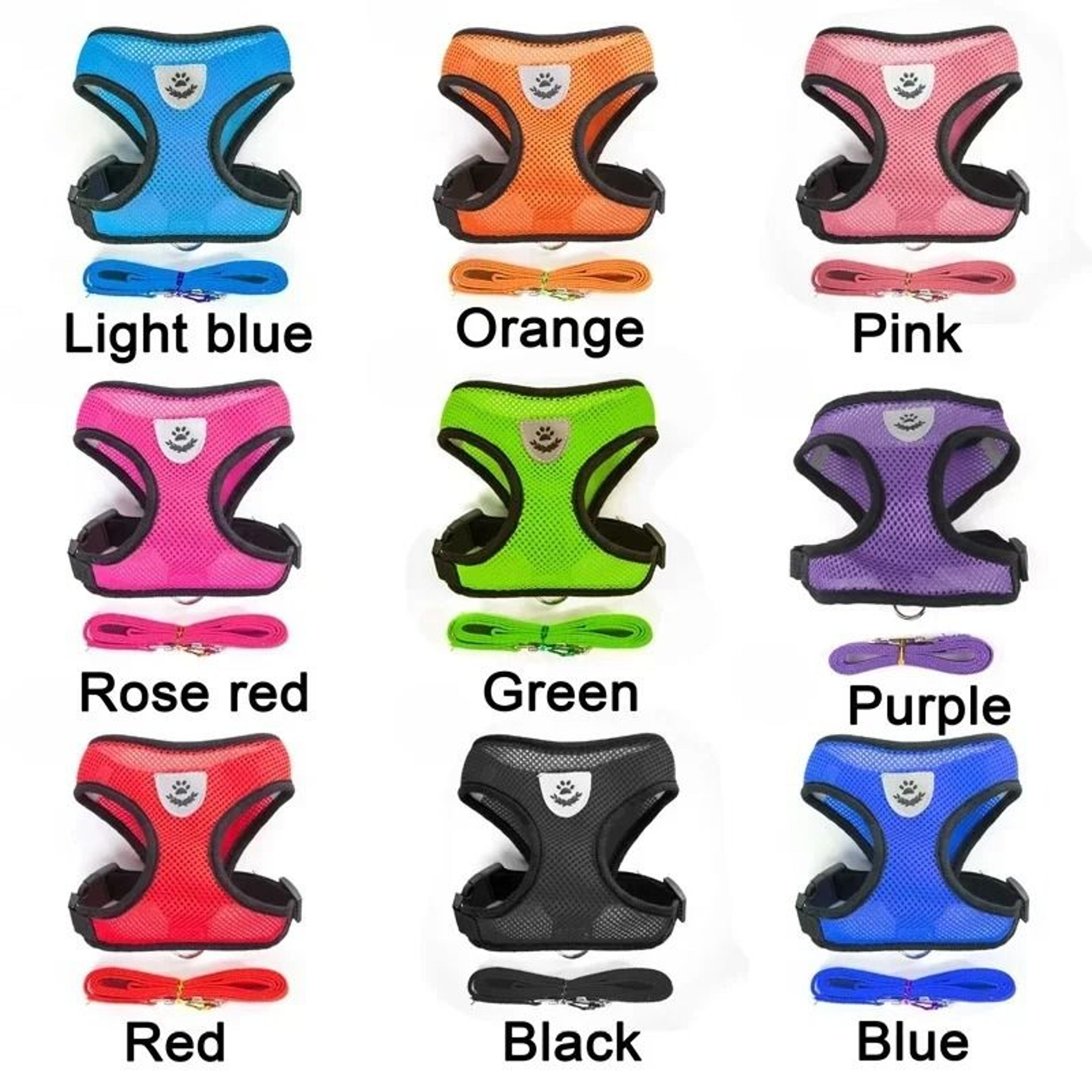 Soft Breathable Adjustable Pet Harness  Leash Set For Small And Medium Dogs  Cats 1