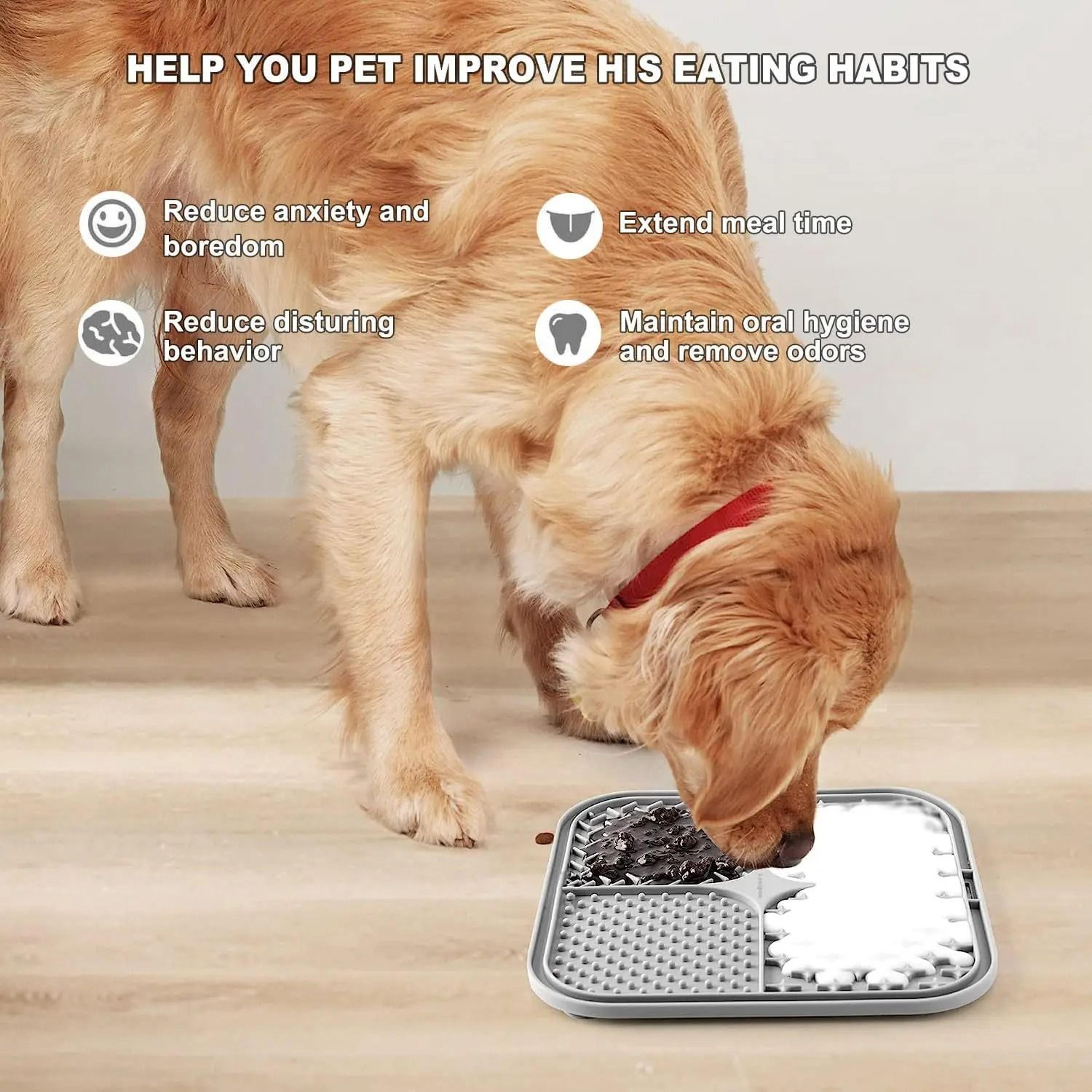 Silicone Dog Lick Mat Slow Feeder With AntiSlip Suction Cups For Dogs  Cats 4