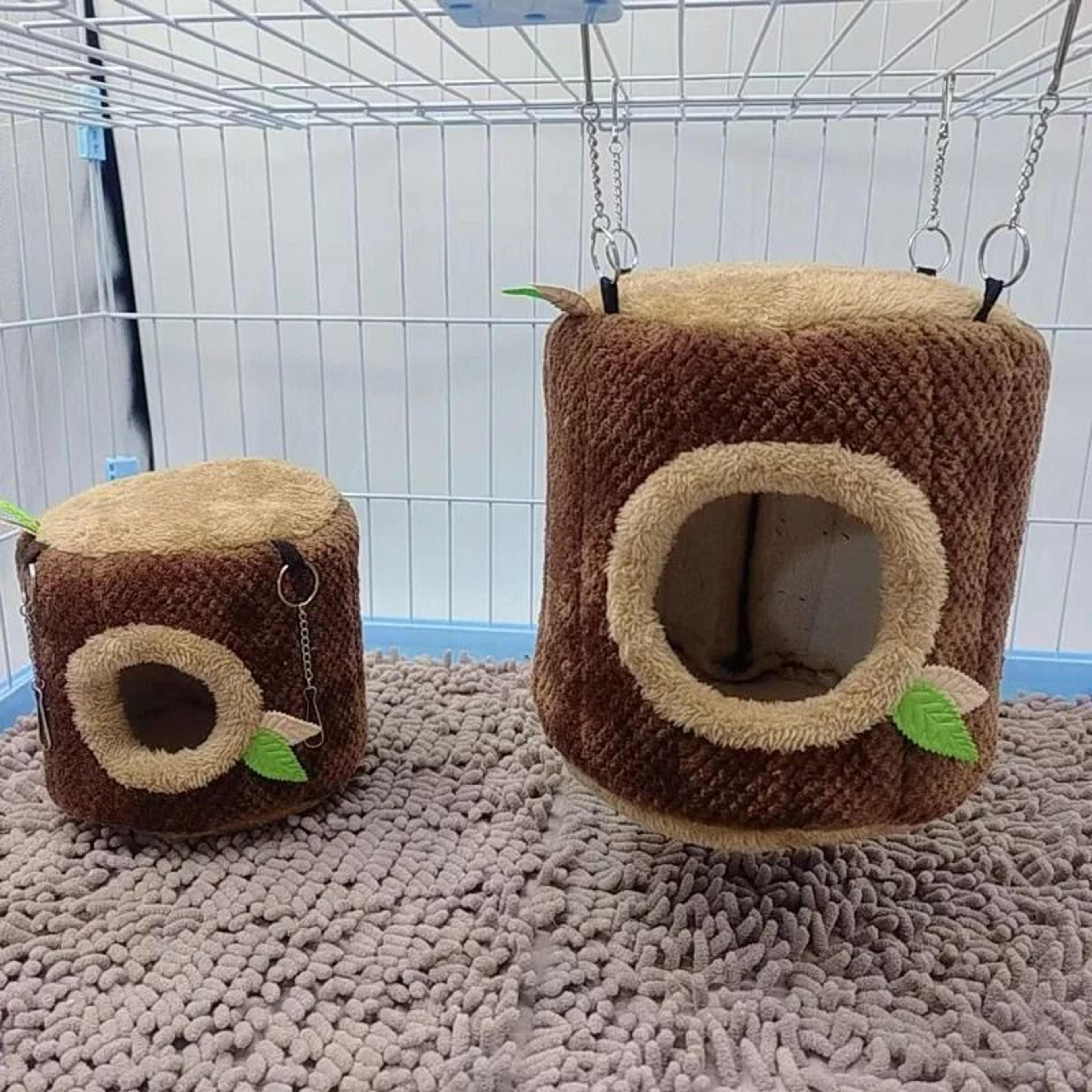 Tree Stump Hamster Hammock Bed For Small Animals 5