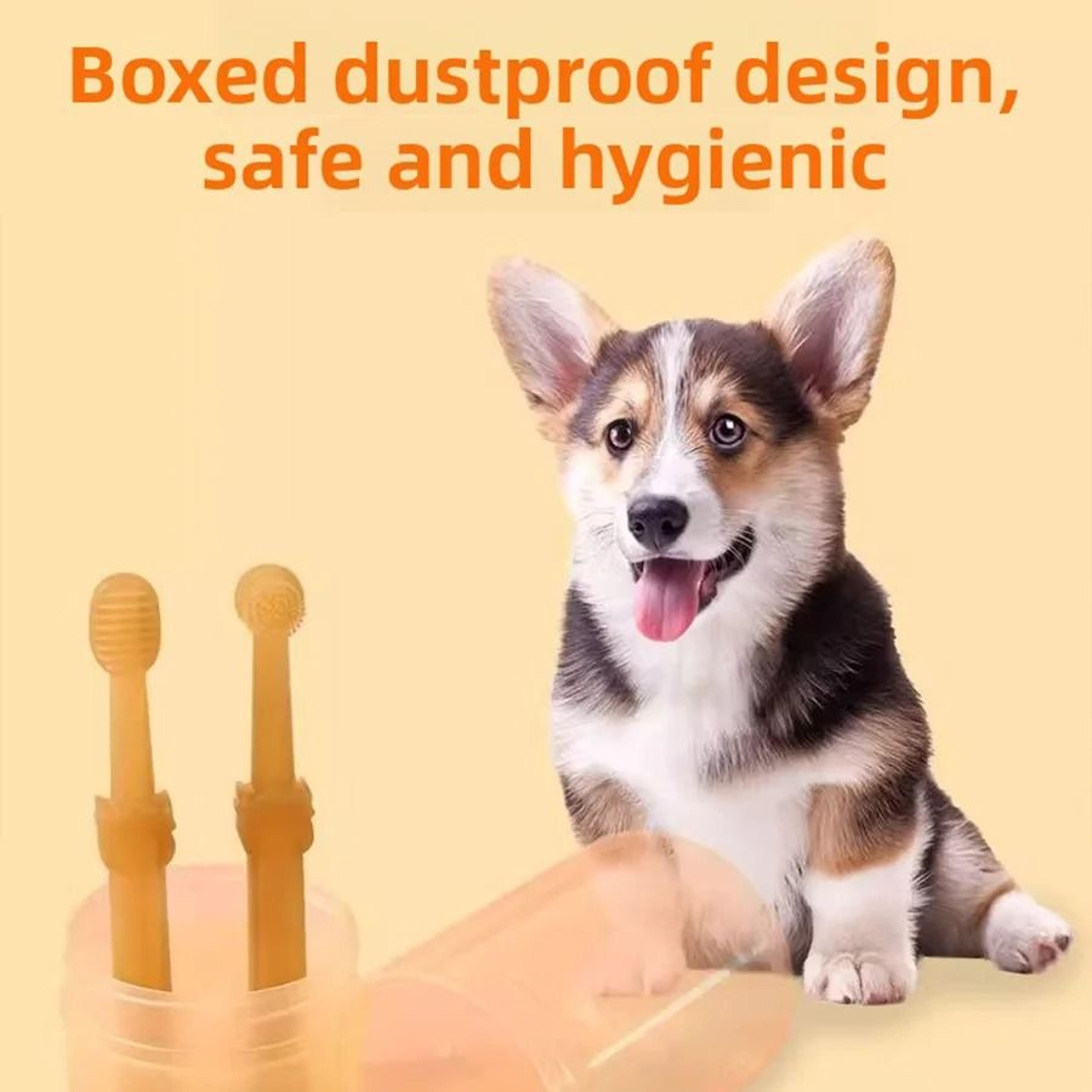 PETCLEAR Silicone Pet Toothbrush Set For Dogs  Cats 1