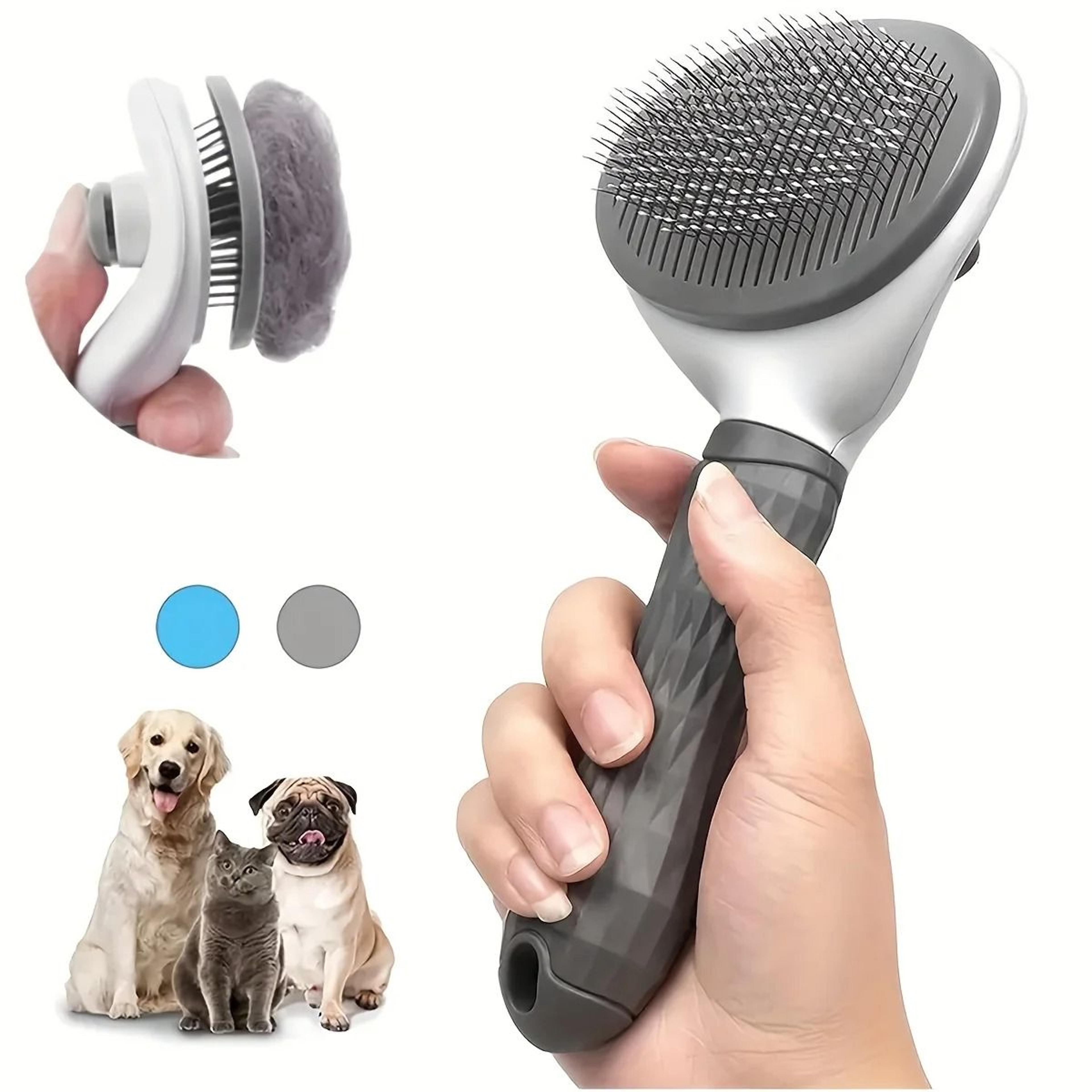 stainless steel pet grooming comb massage brush for dogs & cats