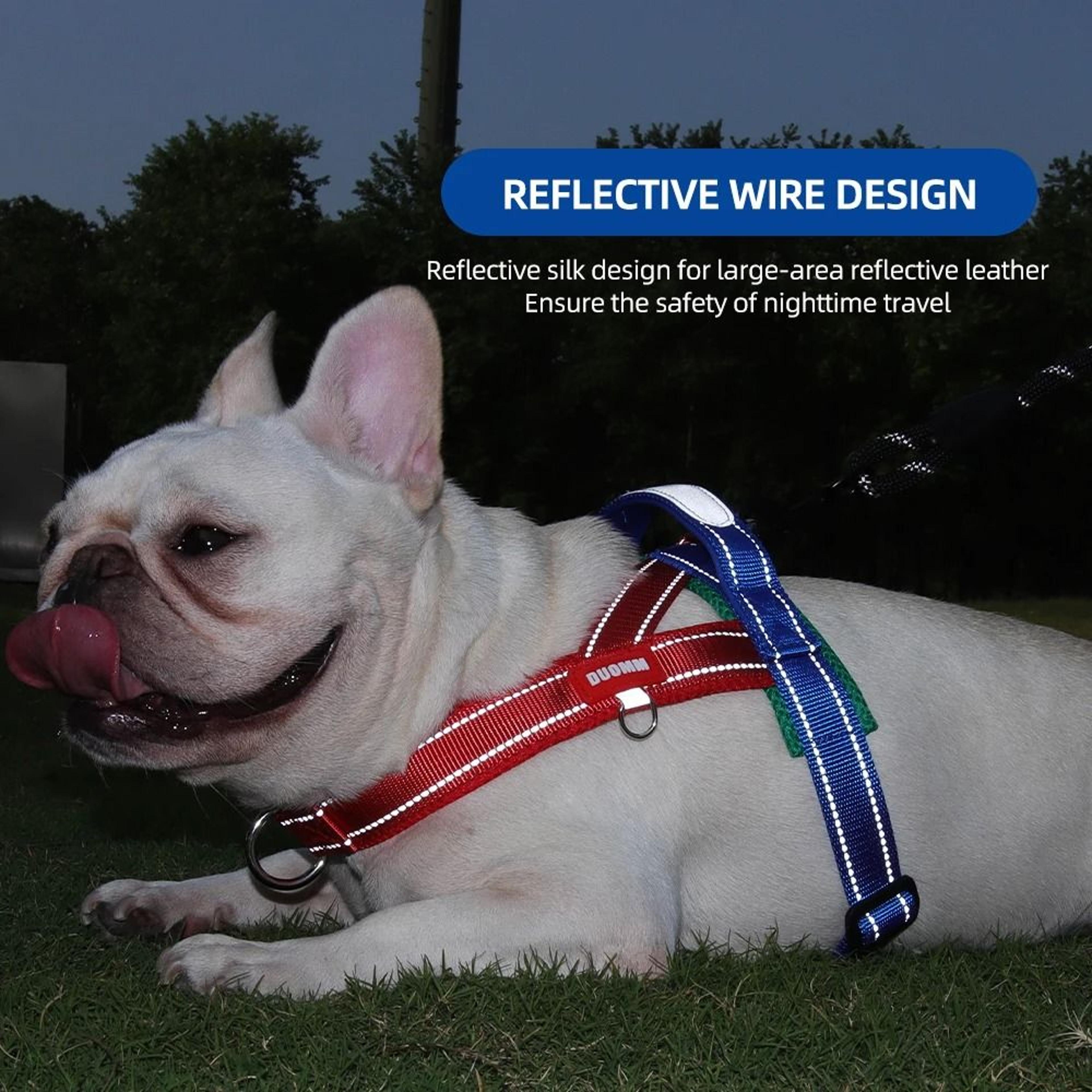 Reflective NoPull Dog Harness With Handle  Adjustable Outdoor Pet Chest Harness For Large  Medium D 5