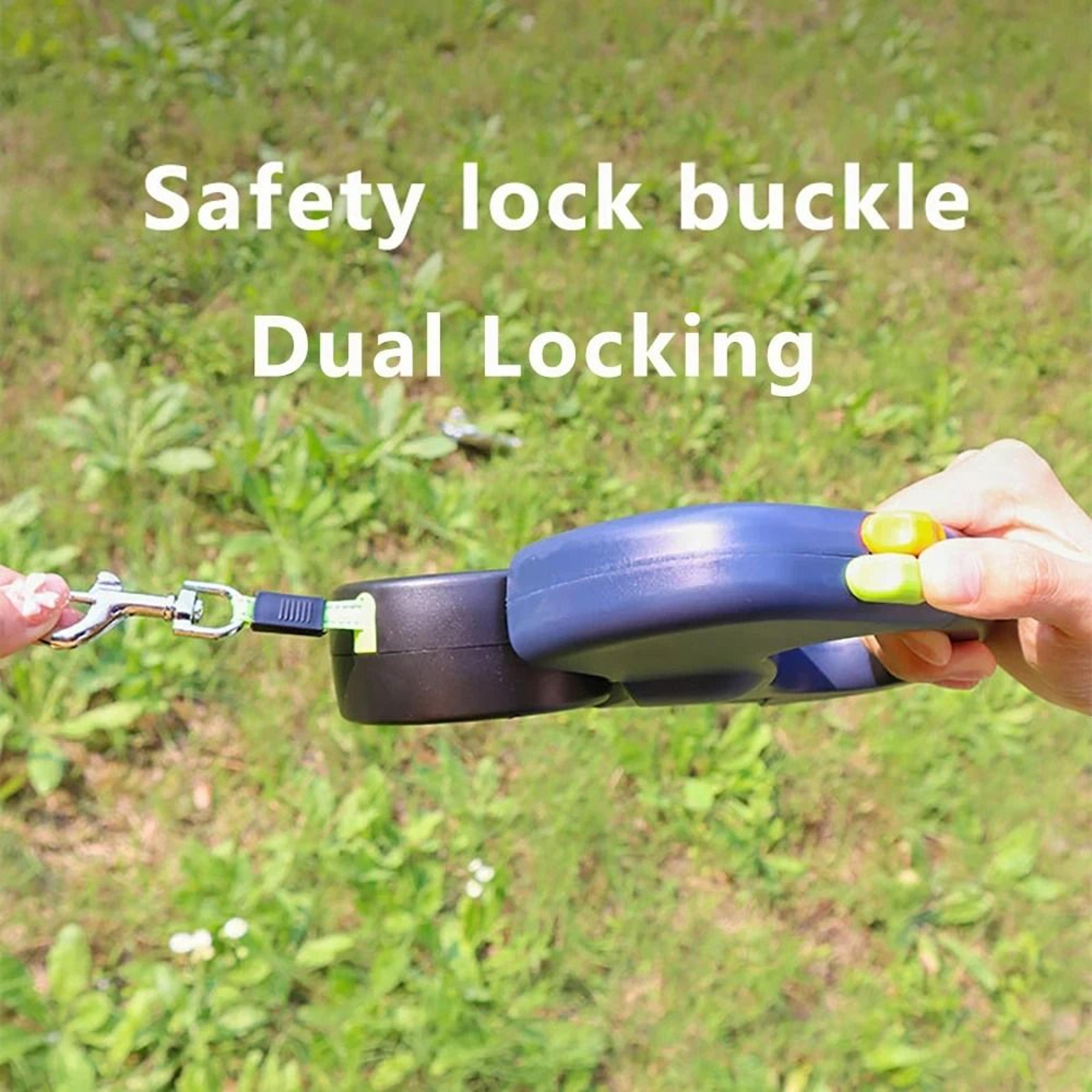 3M Dual Retractable Dog Leash With LED Light  Waste Bag Holder 4