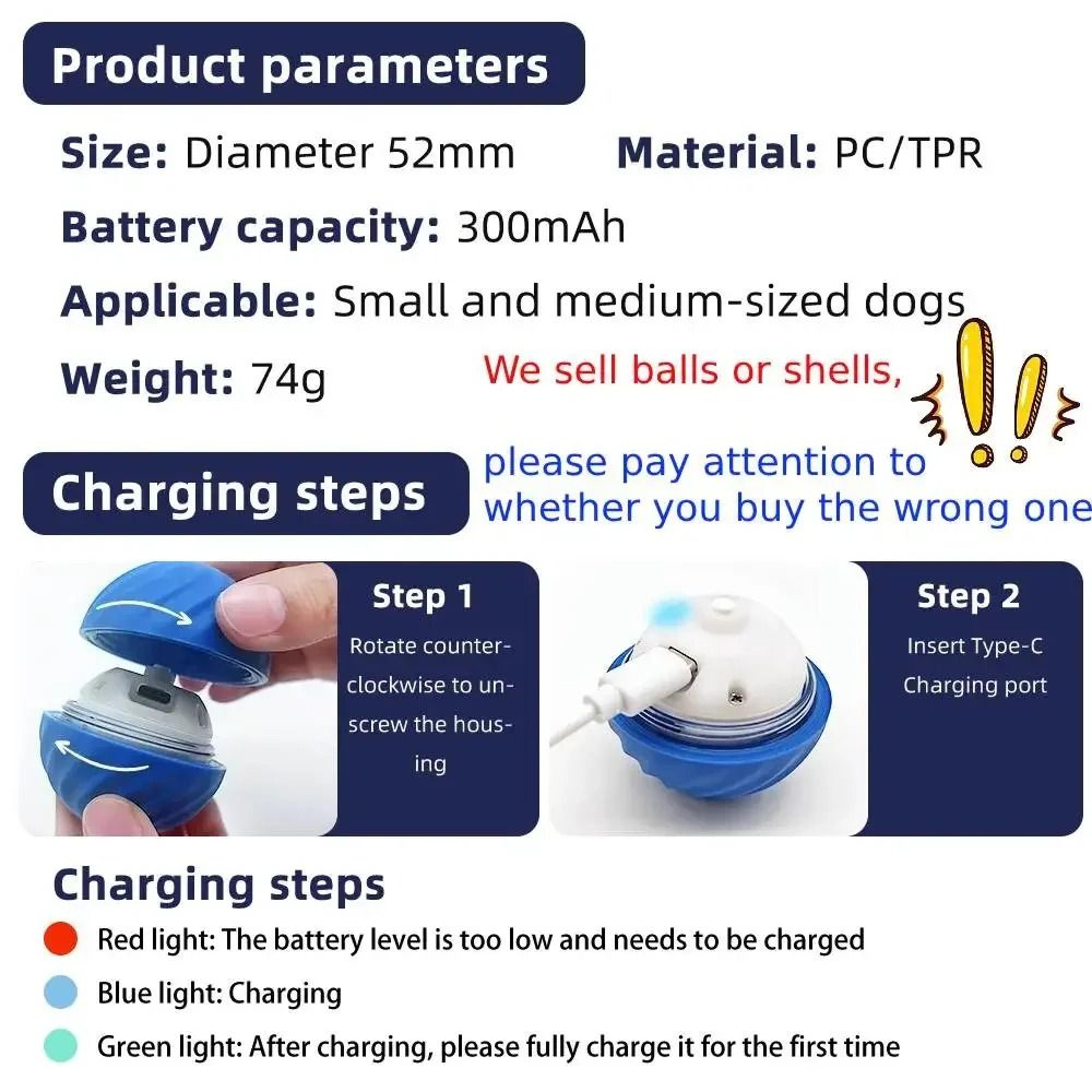 Smart Interactive Rolling Dog Ball Toy With Gravity Sensor  Automatic Movement 4
