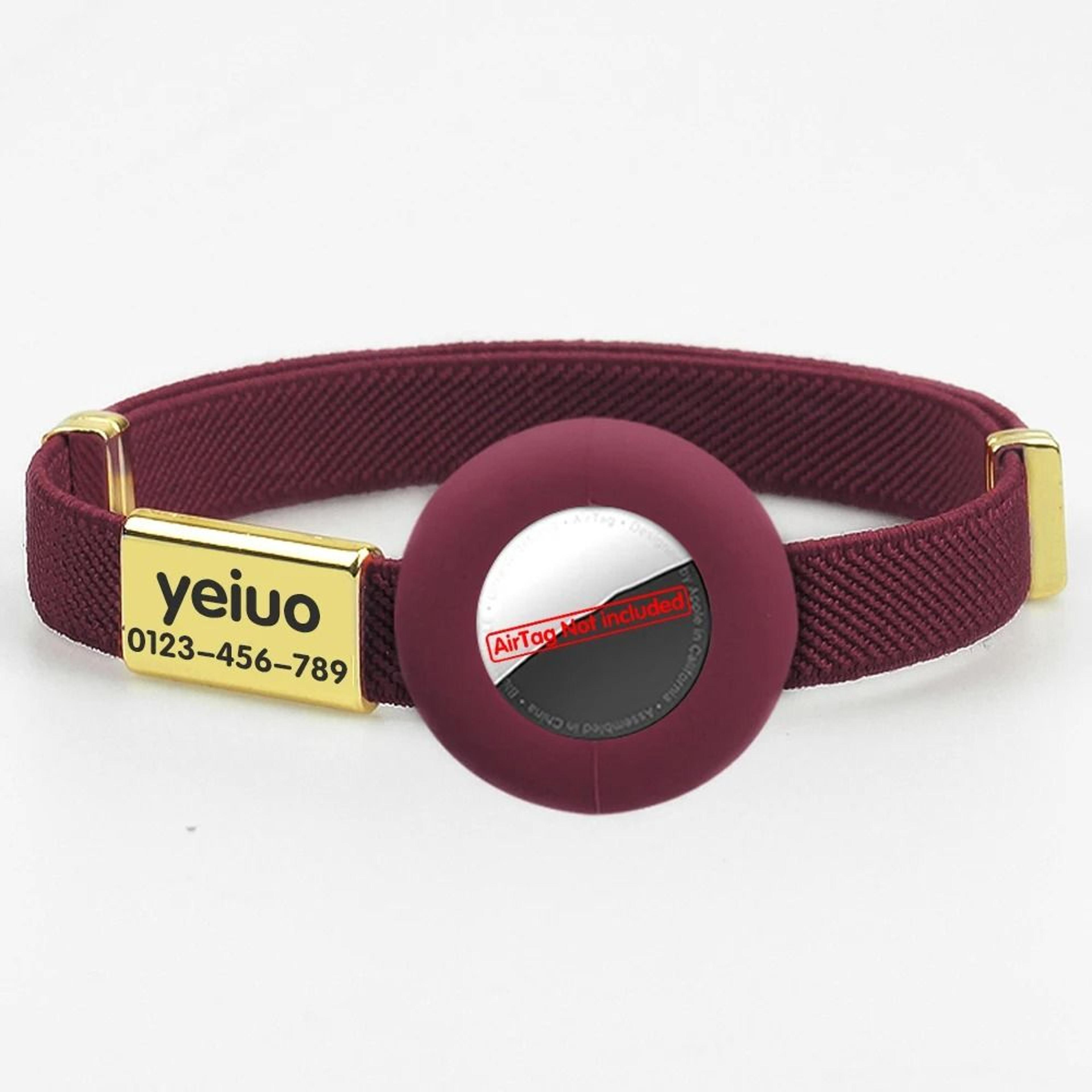 Personalized Breakaway AirTag Cat Collar With Name Tag  Adjustable GPS Holder 14