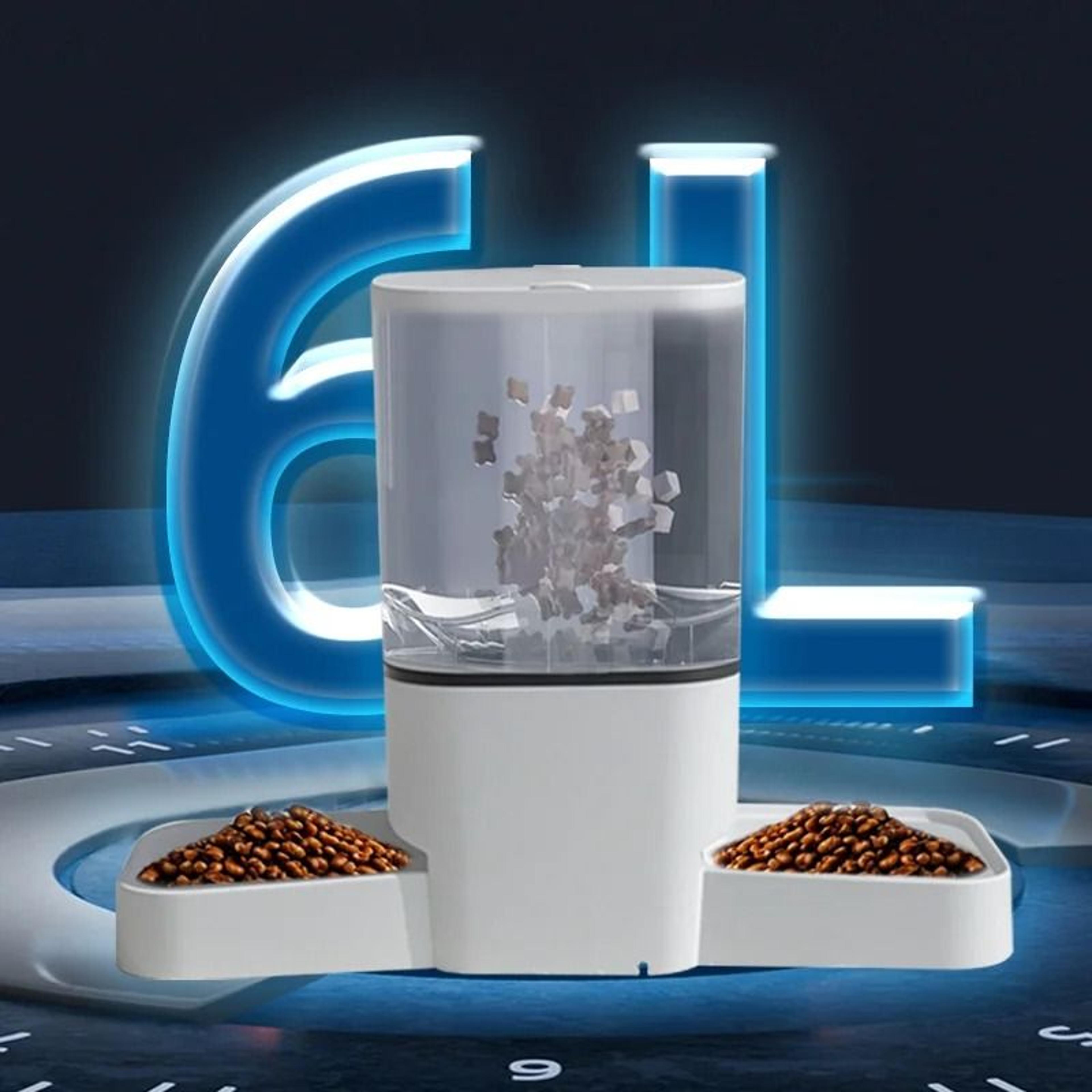Smart 6L Automatic Pet Feeder With Tuya App Control  Stainless Steel Bowl 5