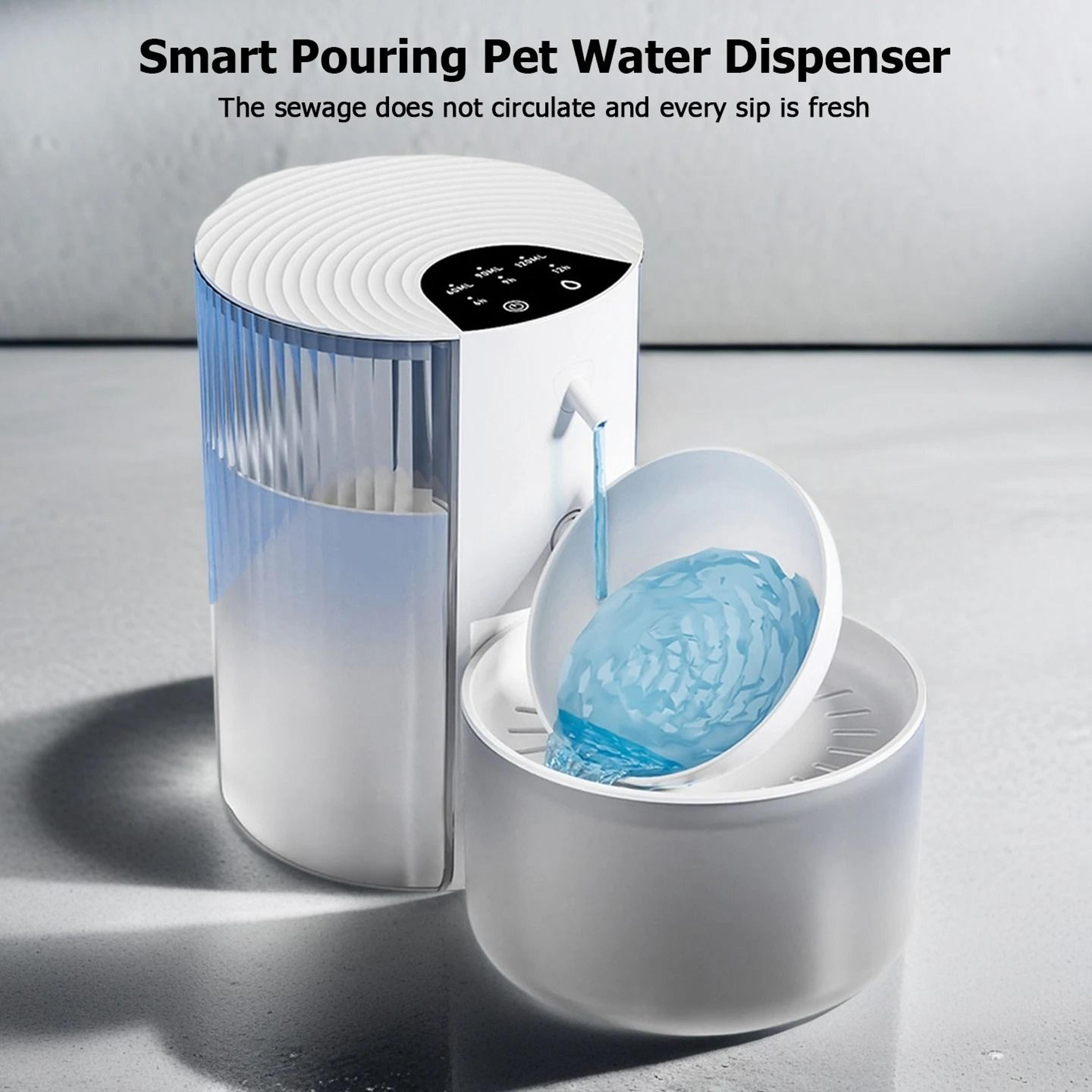 3l smart tilt cat water fountain separate clean & dirty water pet dispenser