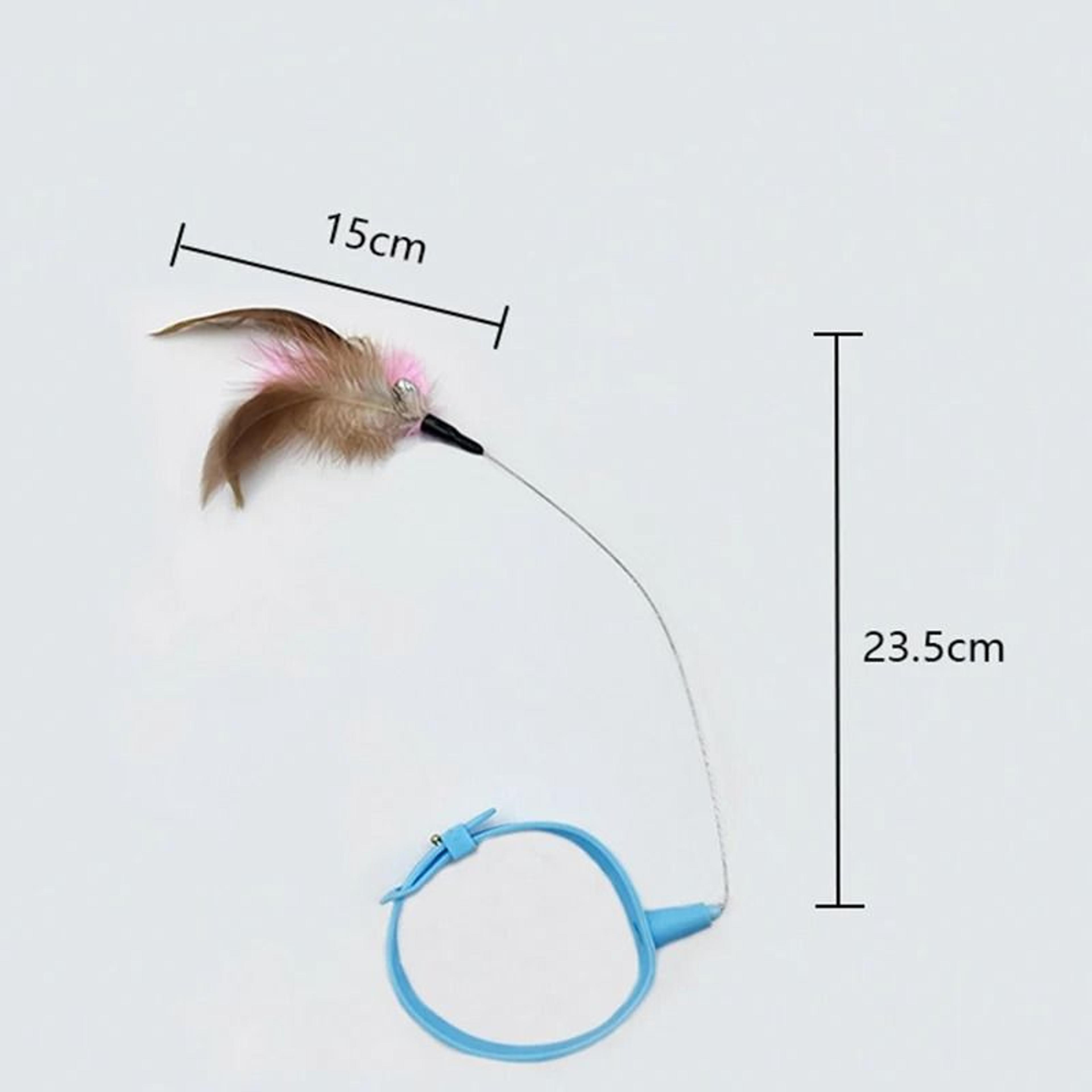 Interactive Feather Cat Collar Toy With Bell Self Entertainment Teaser For Indoor Cats 5