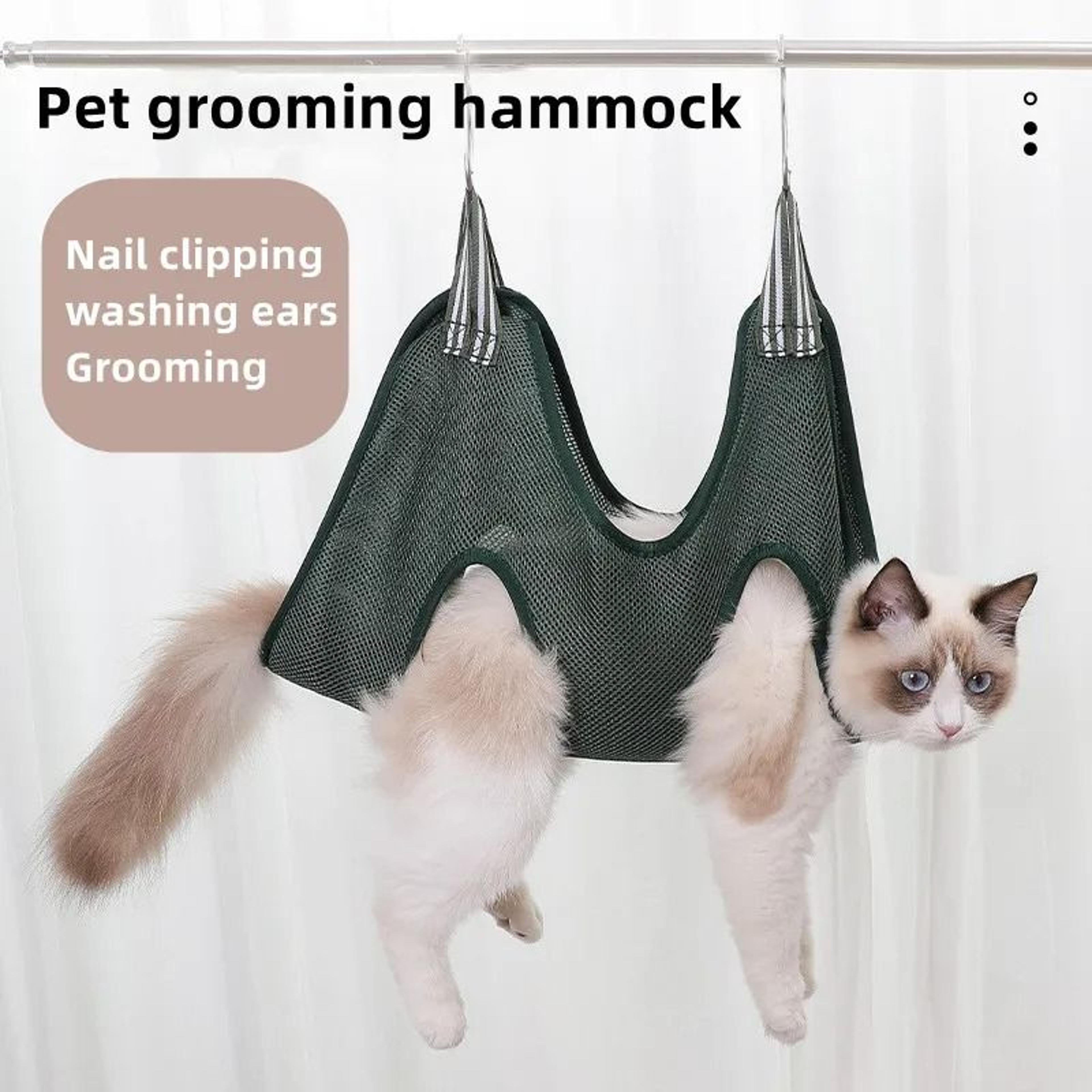 pet grooming hammock restraint sling for cat & dog nail trimming and bath care