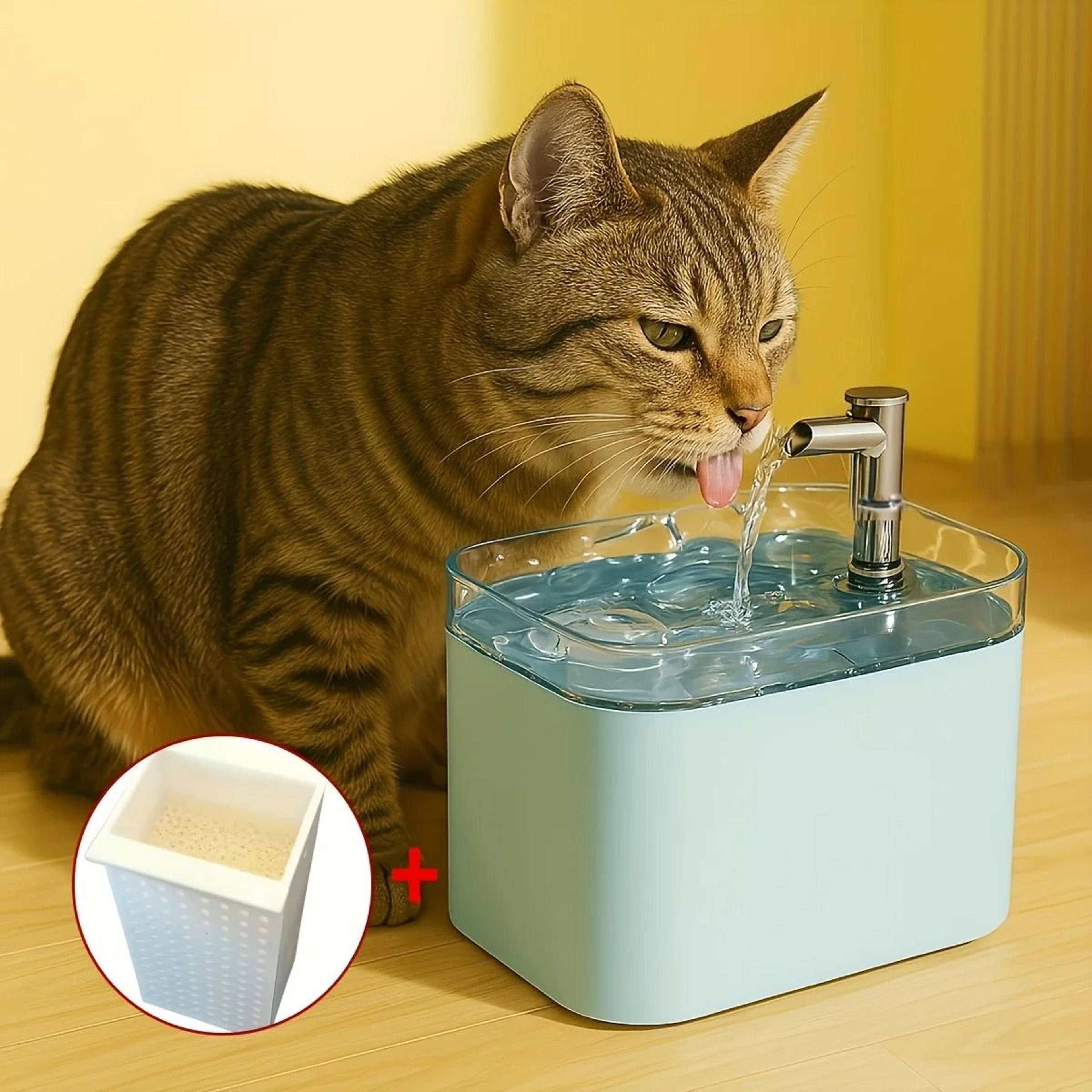 automatic circulating cat water fountain 50.72 fl oz pet drinking dispenser for cats & dogs