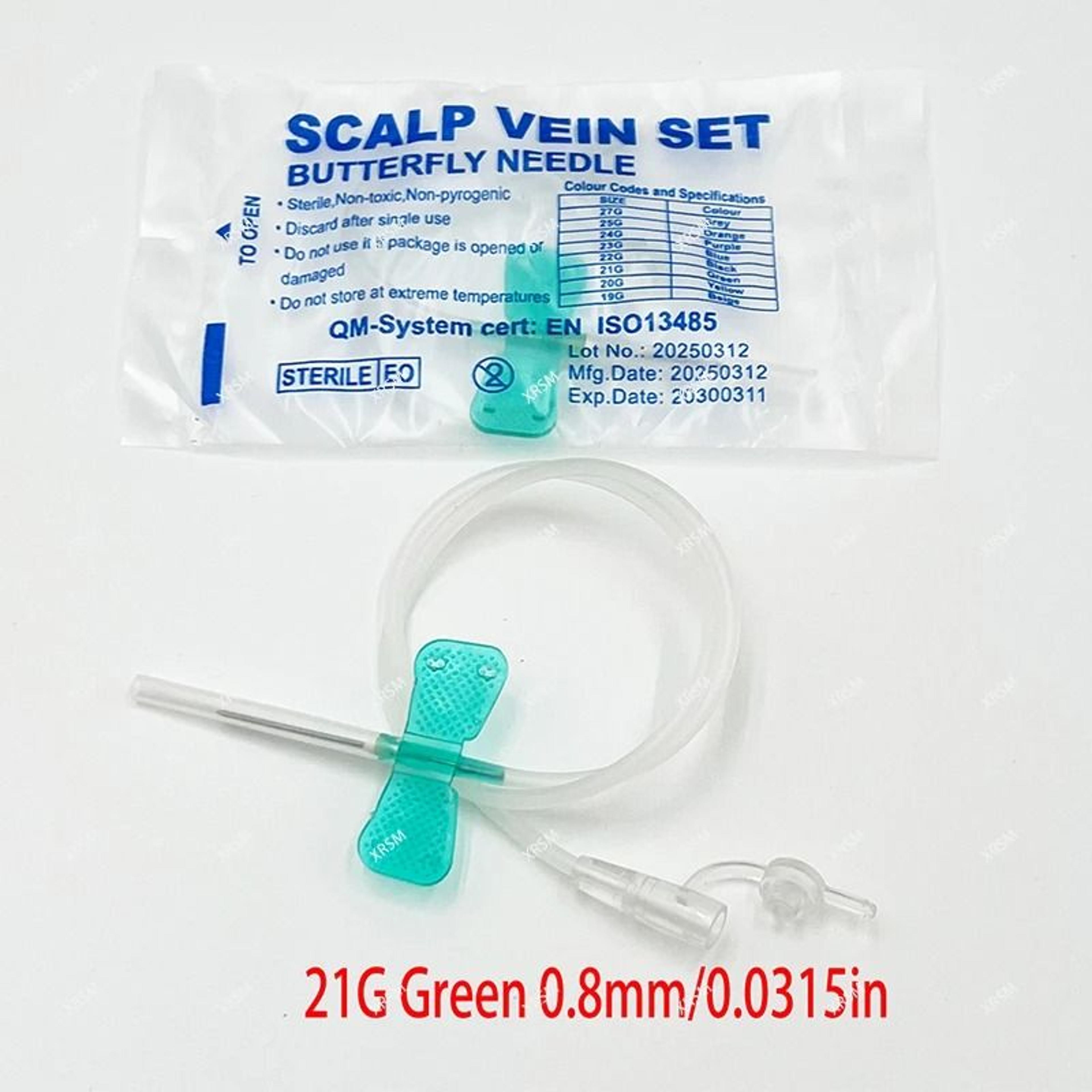 Veterinary Pet Butterfly Infusion Needle Set For Safe IV Fluid Delivery 18