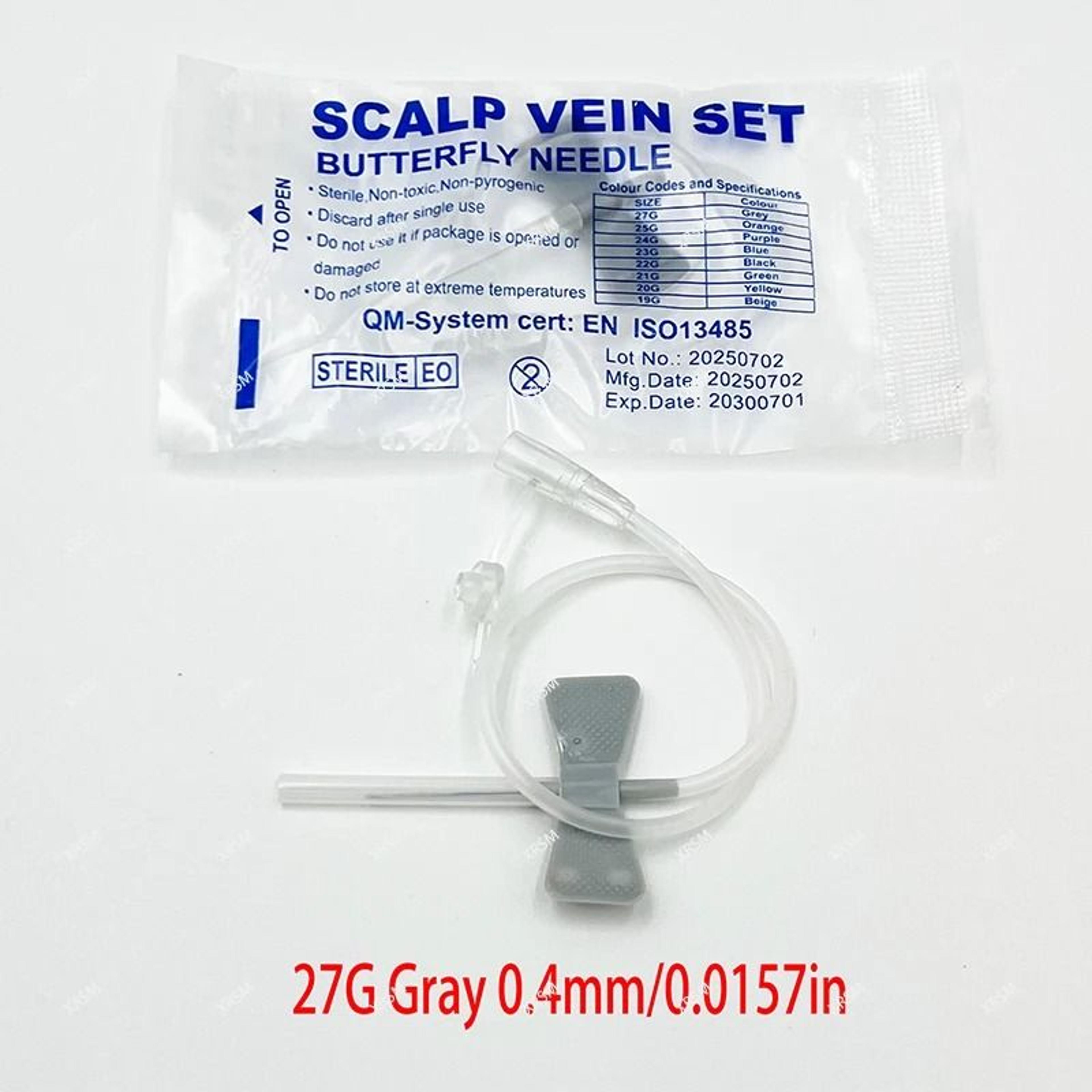 Veterinary Pet Butterfly Infusion Needle Set For Safe IV Fluid Delivery 24