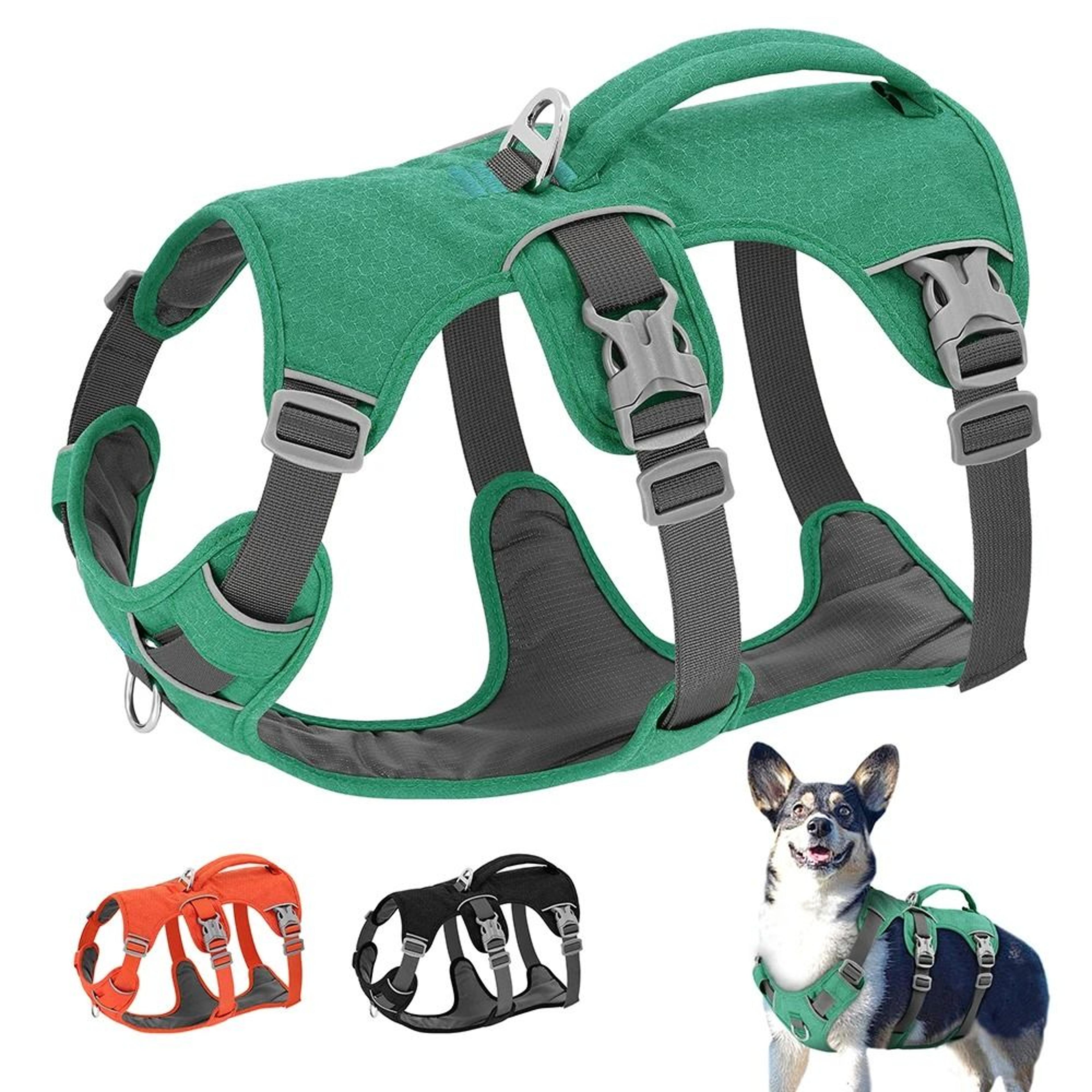 Escape Proof Reflective Dog Harness With Handle  Adjustable No Pull Pet Vest For Small To Large Dog 0