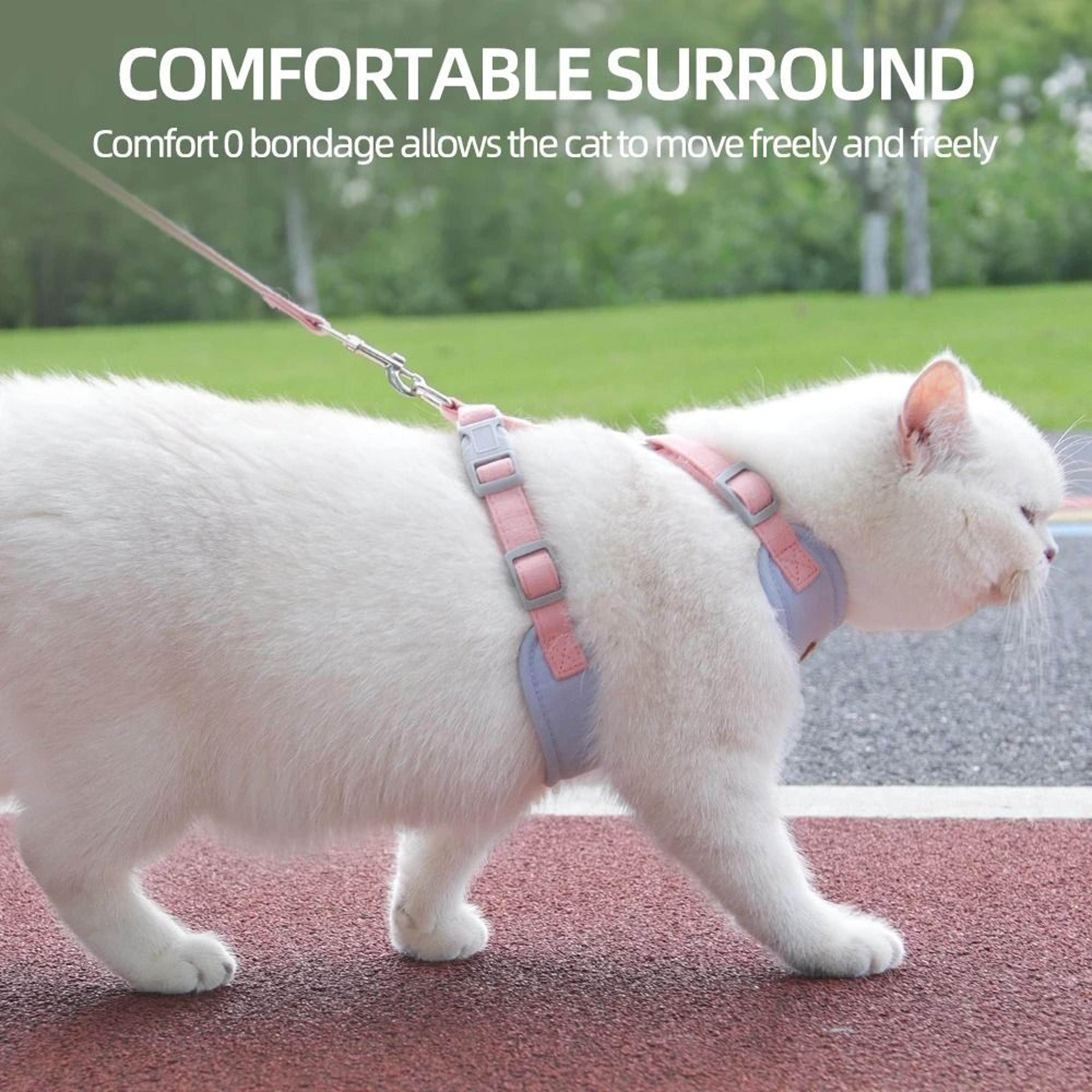 Breathable Cat Harness And Leash Set For Small Pets  Adjustable Escape Resistant Kitten Walking Ves 3