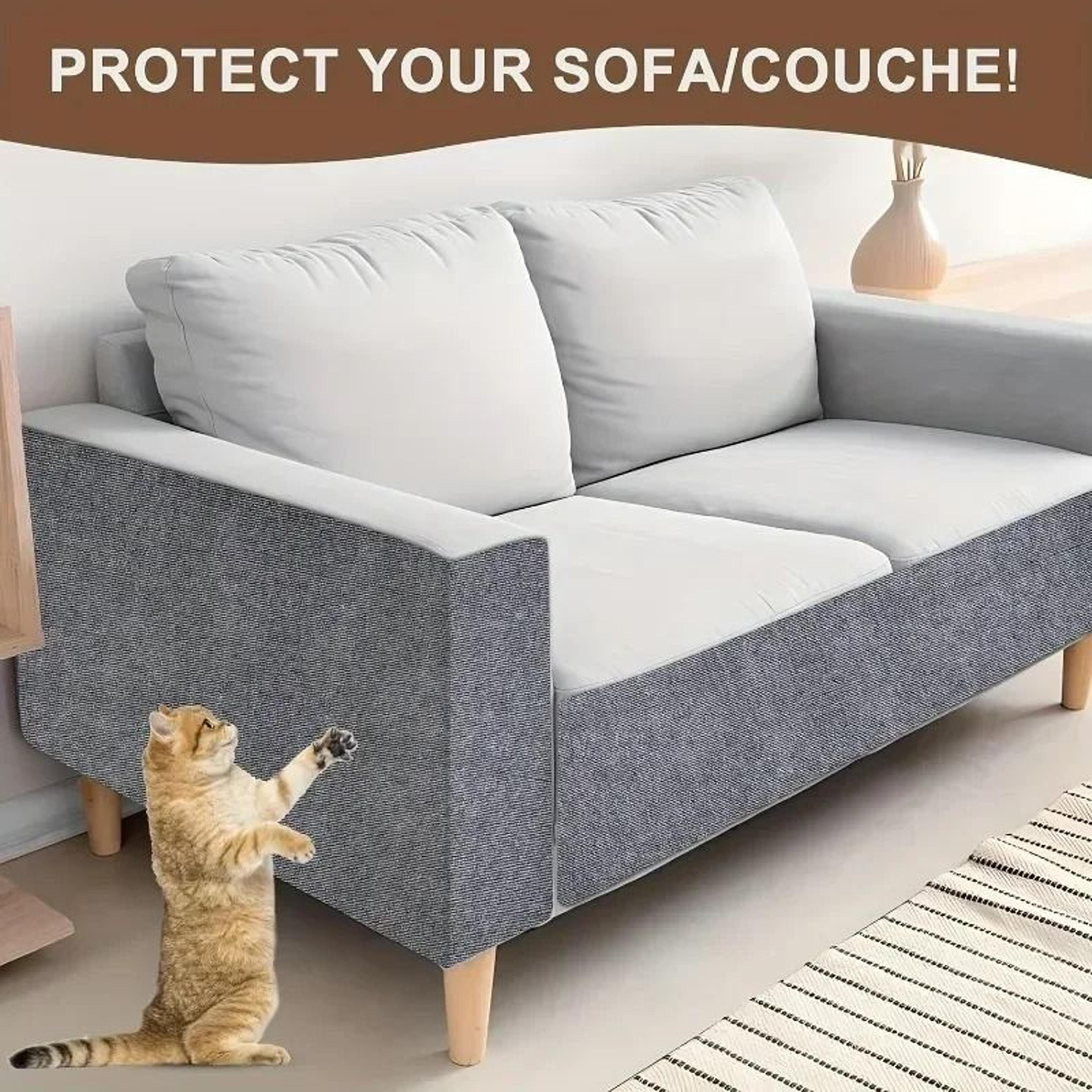 Large Self Adhesive Cat Scratch Mat For Sofa Protection  Trimmable Anti Scratch Furniture Guard 2