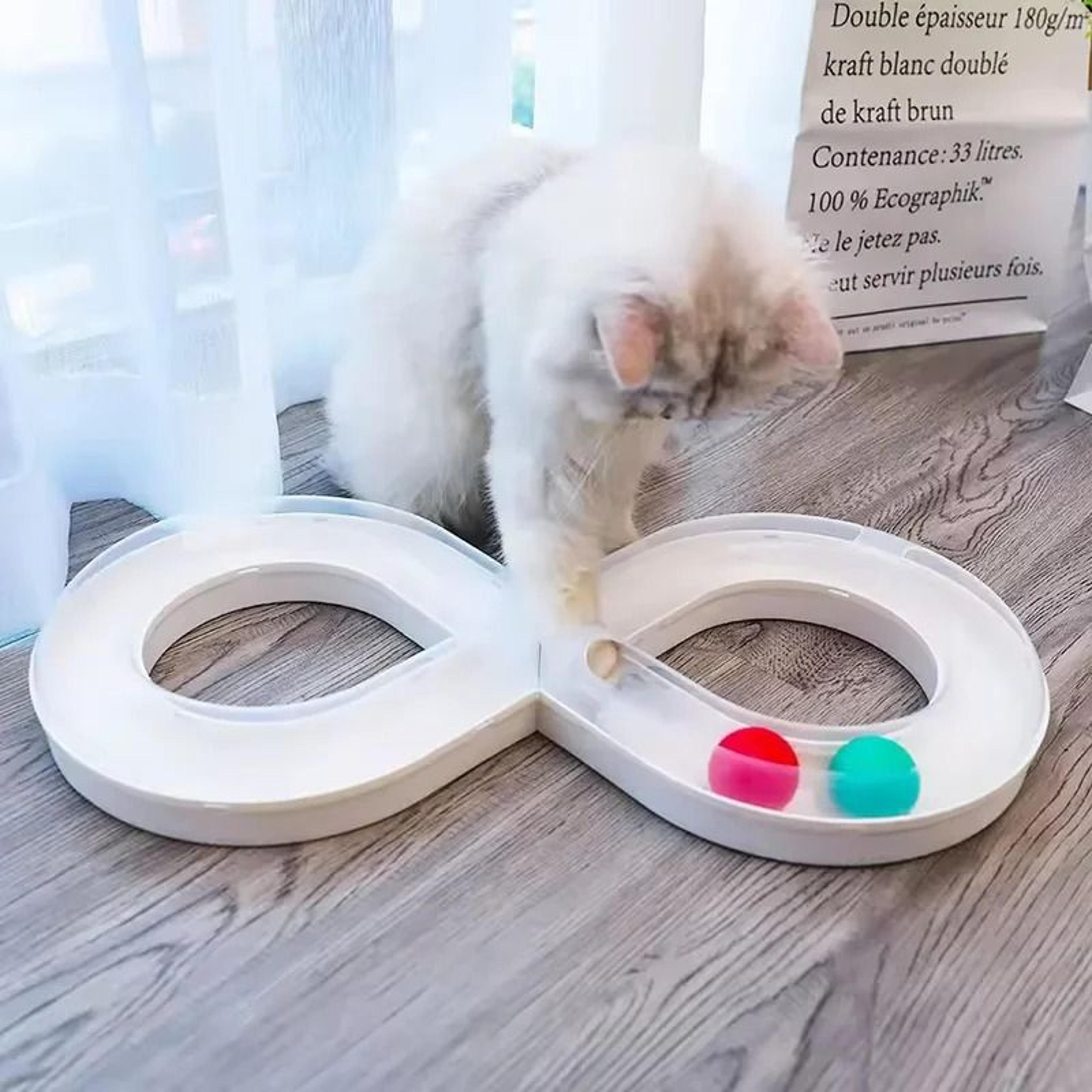 Interactive Spinner Track Ball Cat Toy For Self Entertainment 2