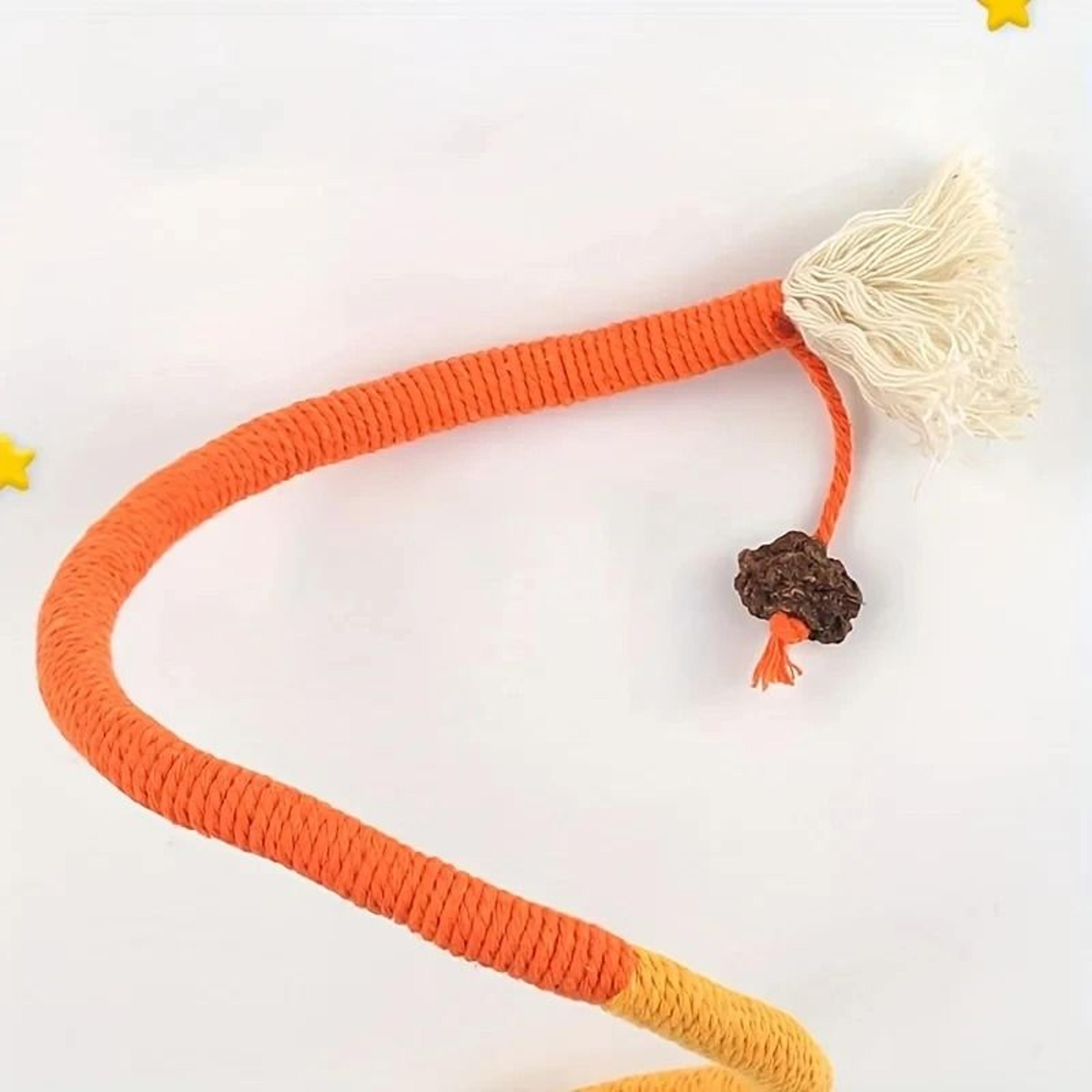 silvervine cat teaser rope toy for dental chewing & interactive play