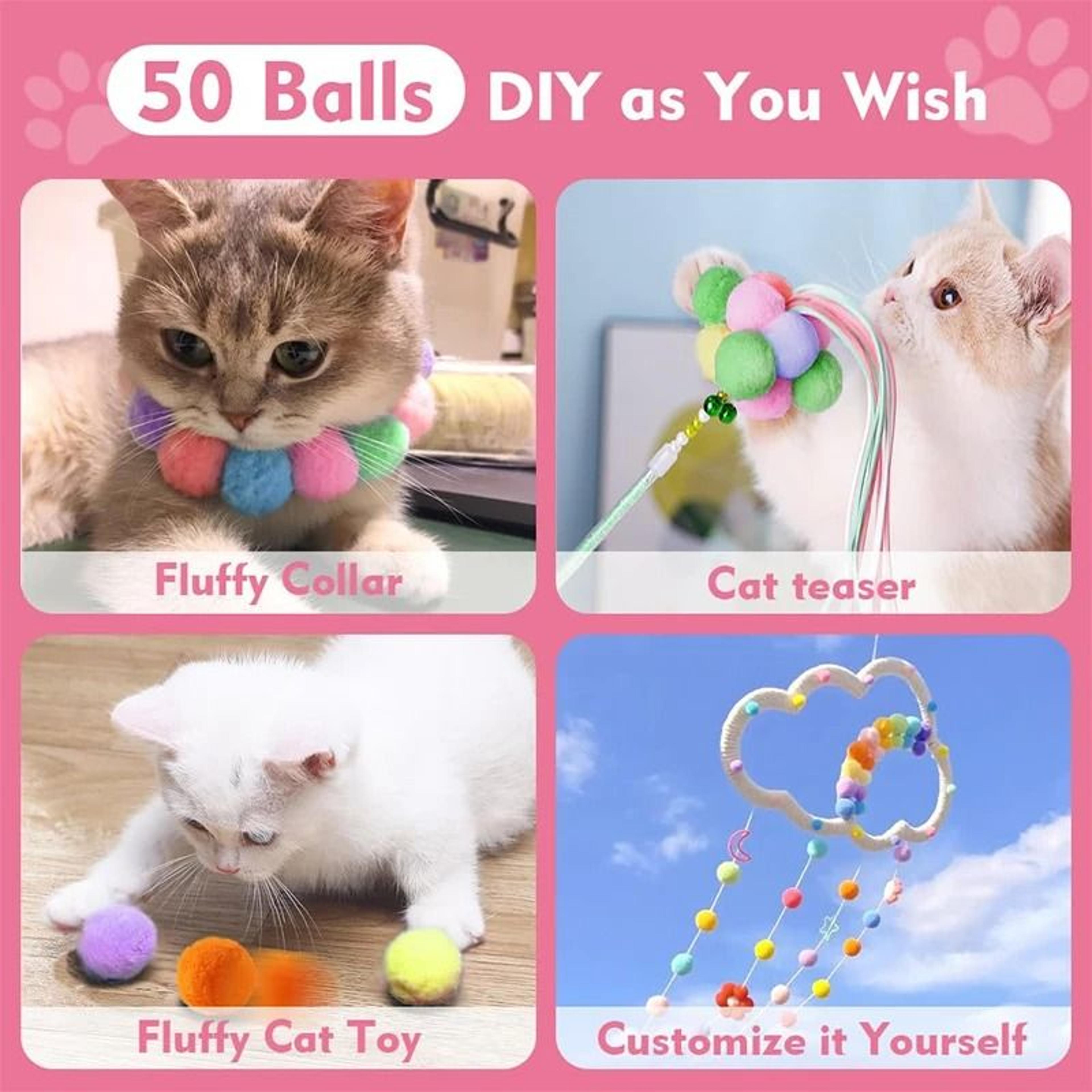 Interactive Plush Ball Launcher Cat Toy Gun For Indoor Play  Exercise 4