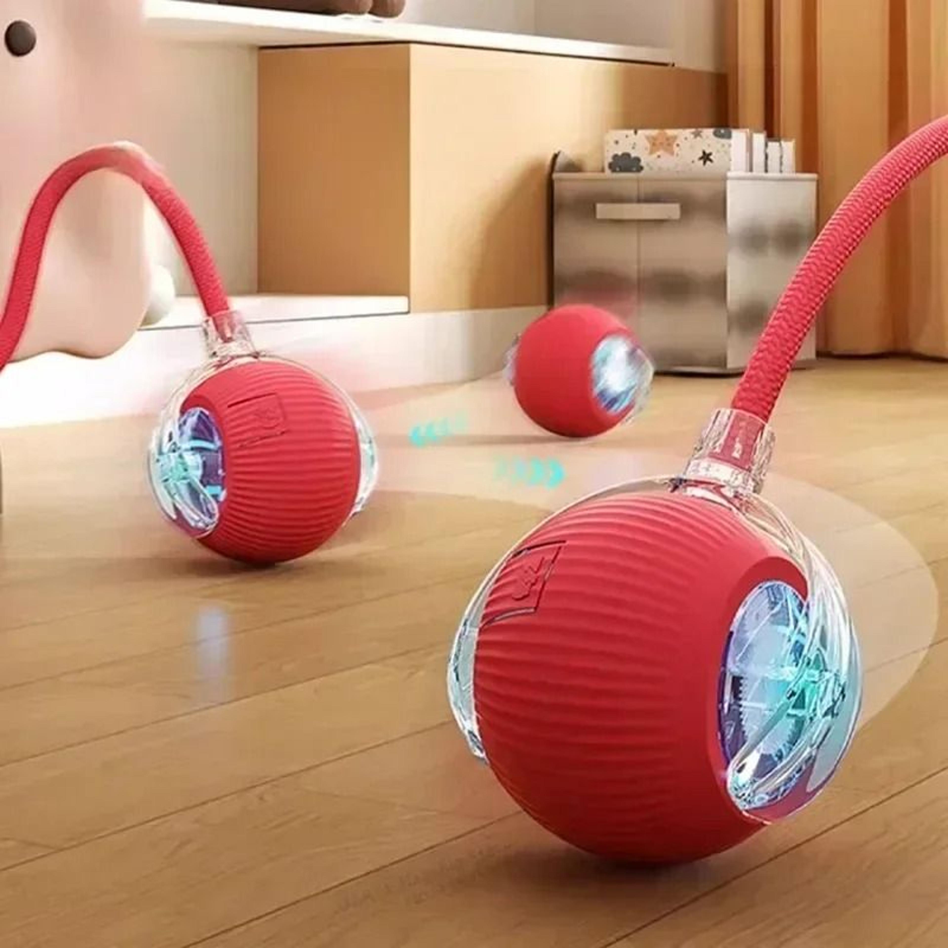 Rechargeable Smart Rolling Cat Ball With Moving Tail Interactive Toy 0