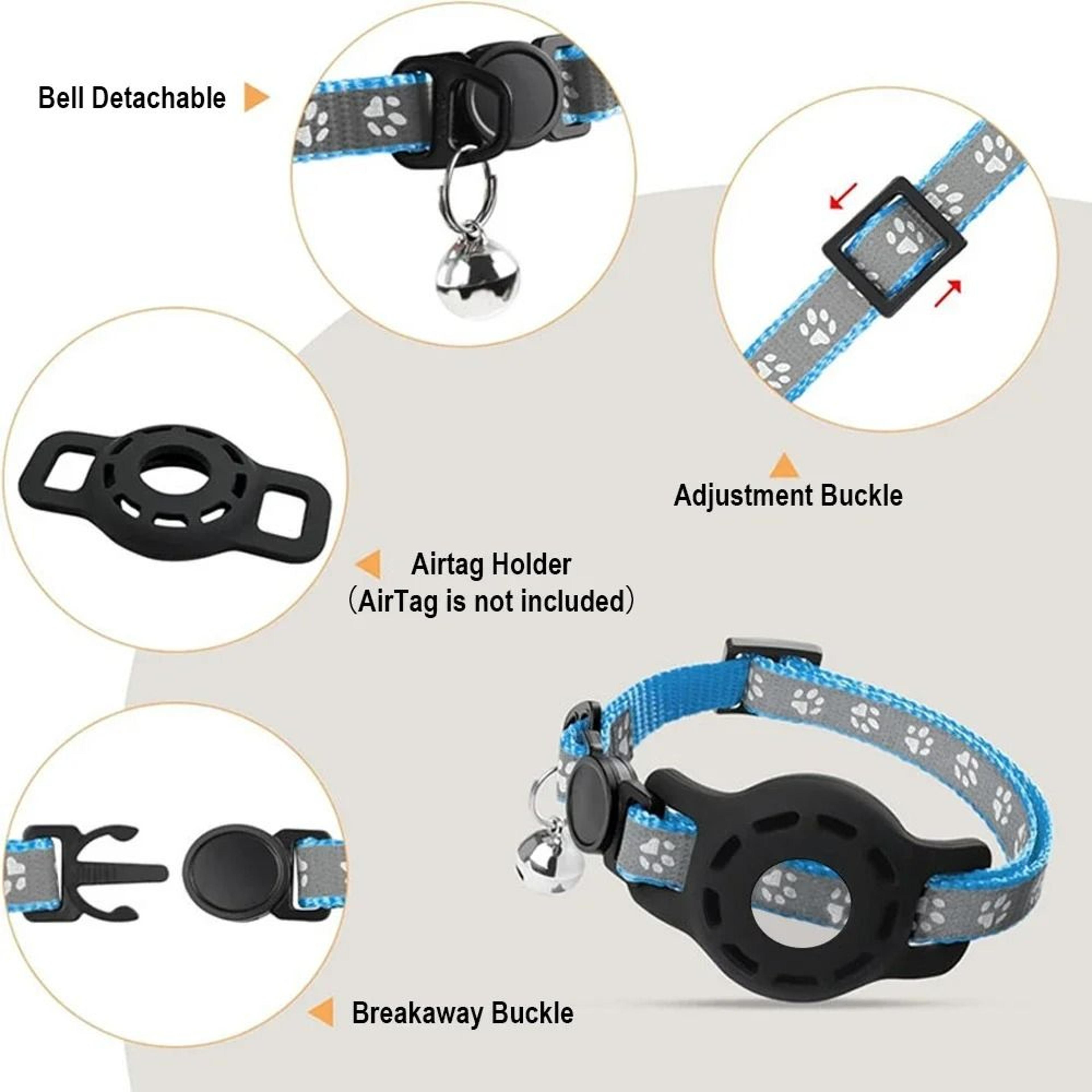 AirTag Cat Collar With Safety Breakaway Buckle  Protective Tracker Holder 1
