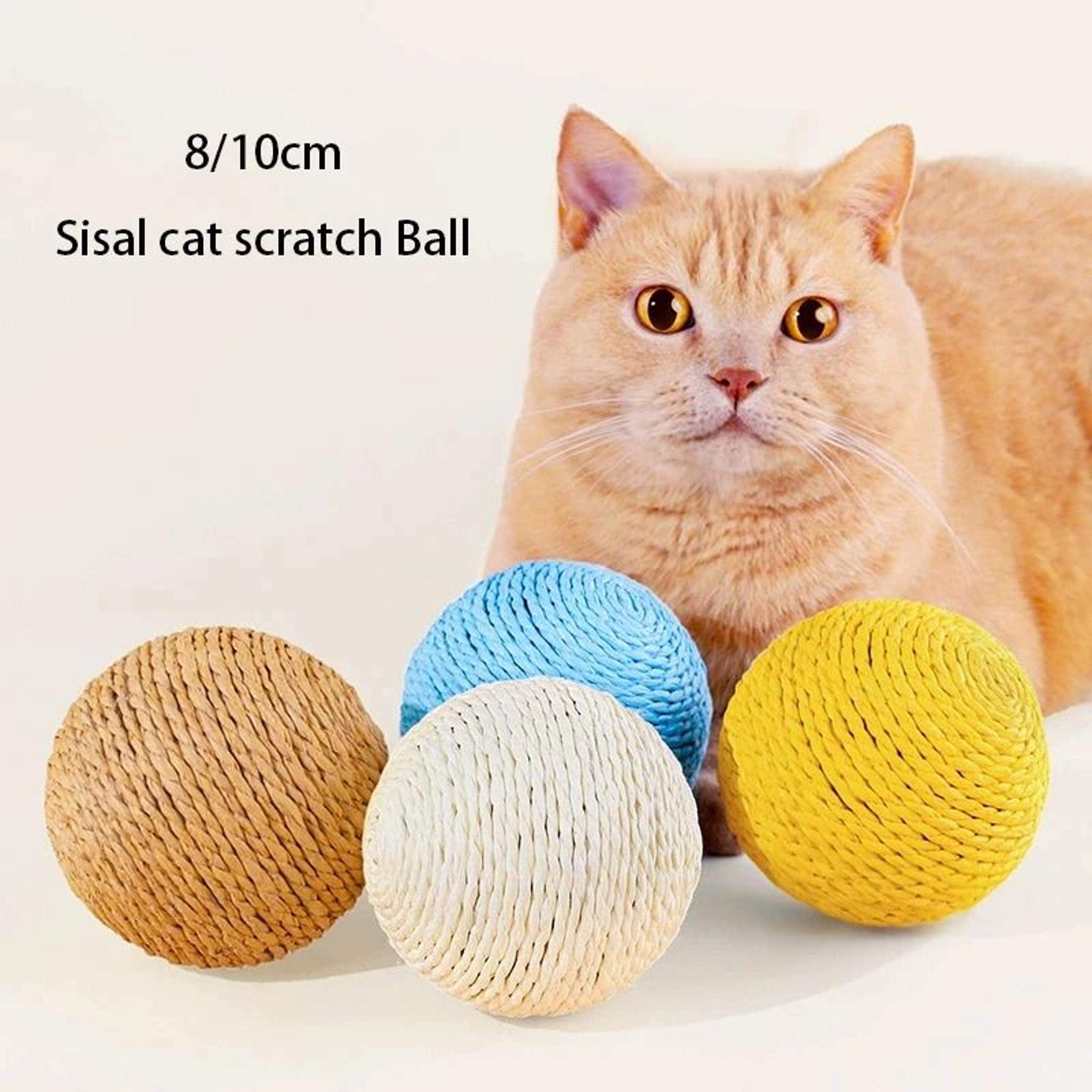 Interactive Sisal Cat Scratching Ball For Dental Care  Play 0